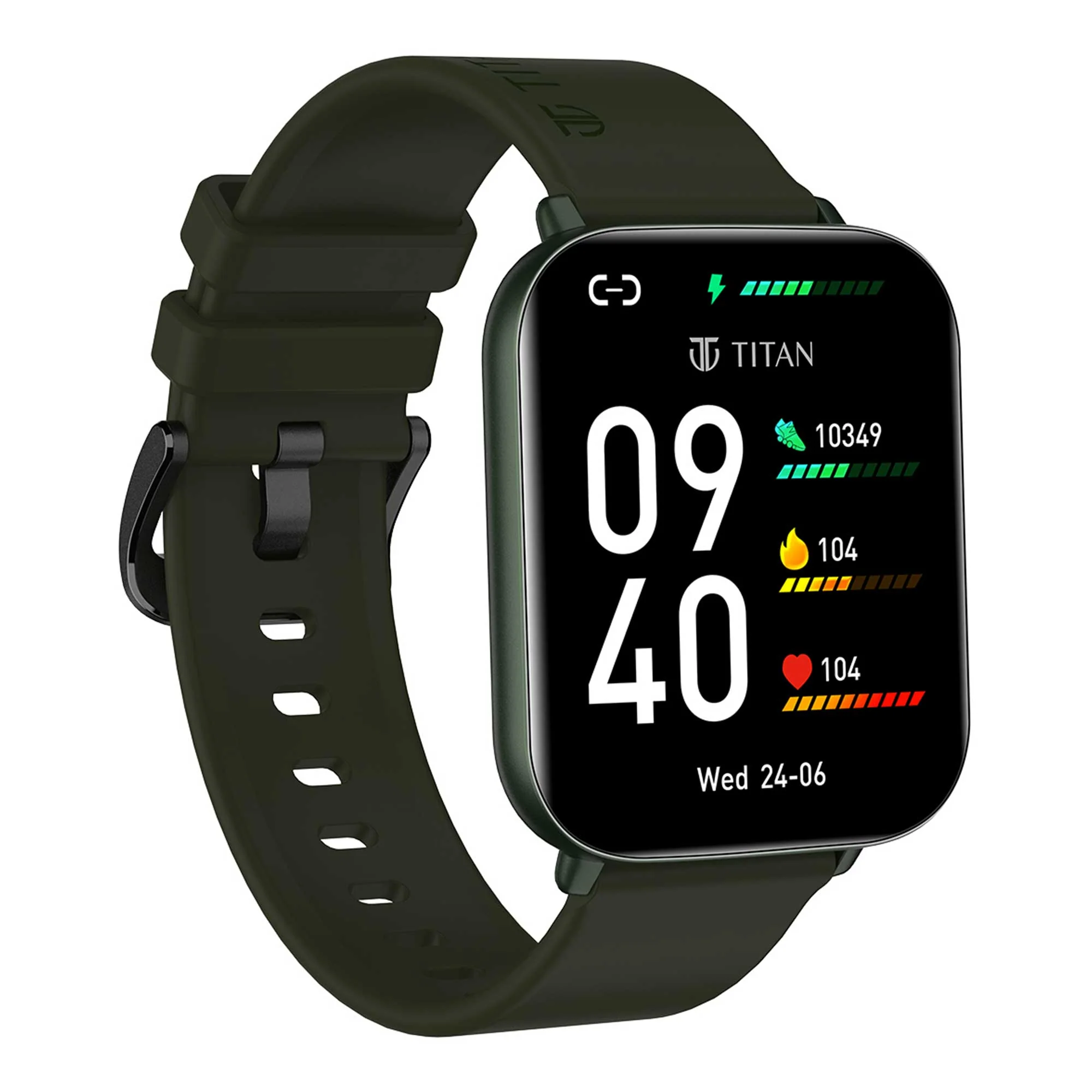 Titan Smart 2- Touch Screen with Green Strap, Amoled Display, SpO2 and Always on Display - Image 3