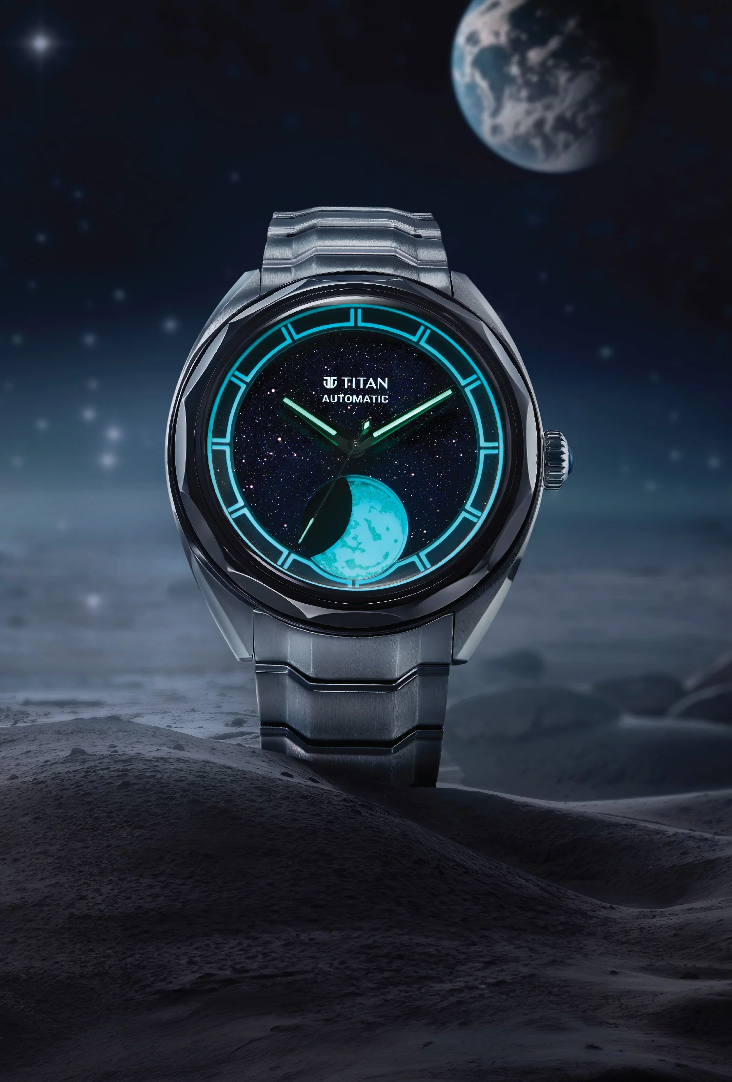 Titan Stellar Luna Aventurine Automatic Watch