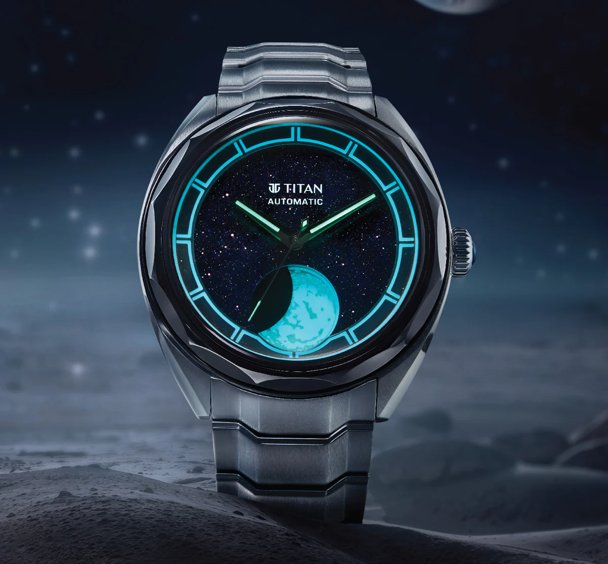 Titan Stellar Luna Aventurine Automatic Watch - Image 2