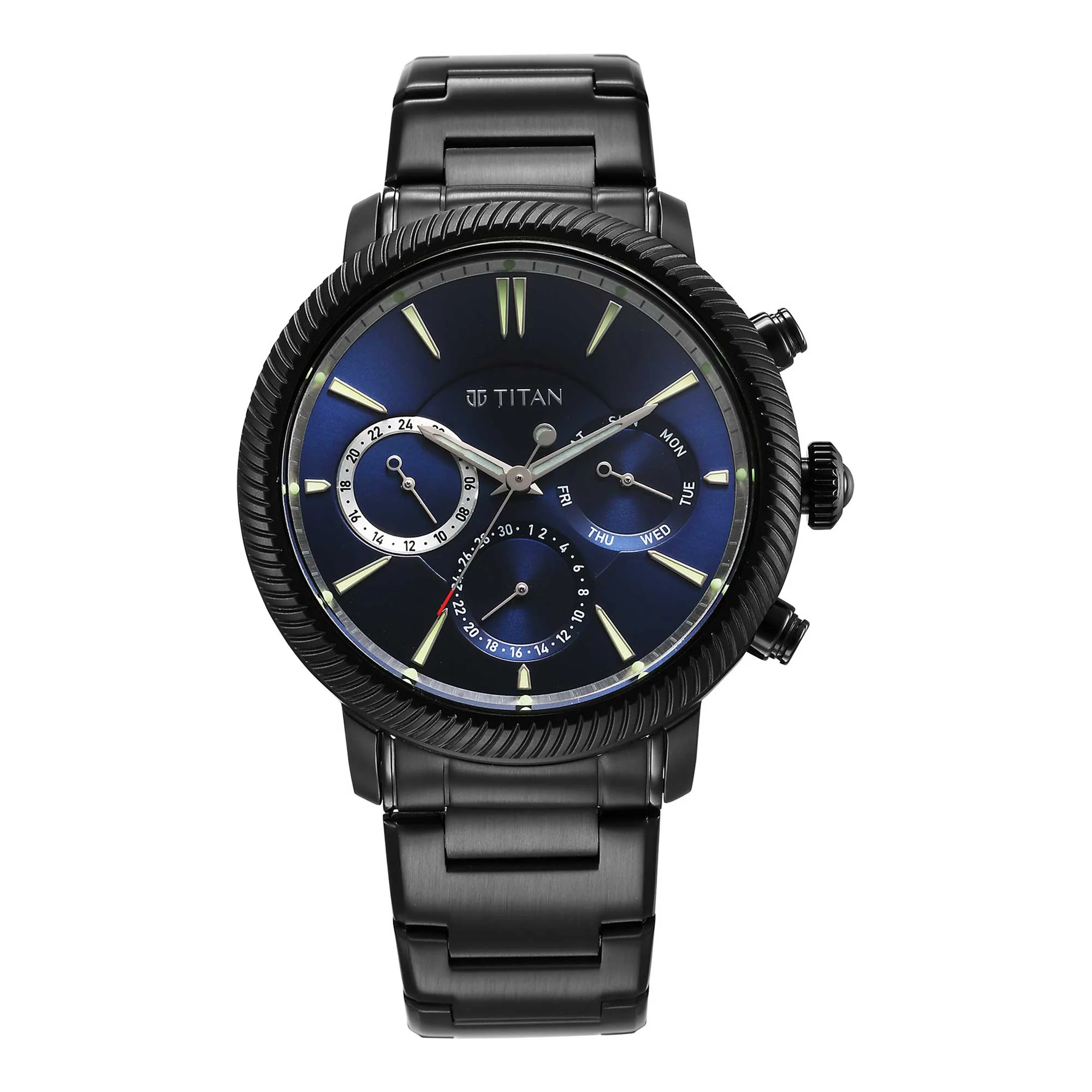 Titan Stellar Blue Dial Multifunctional Analog Watch - Image 2