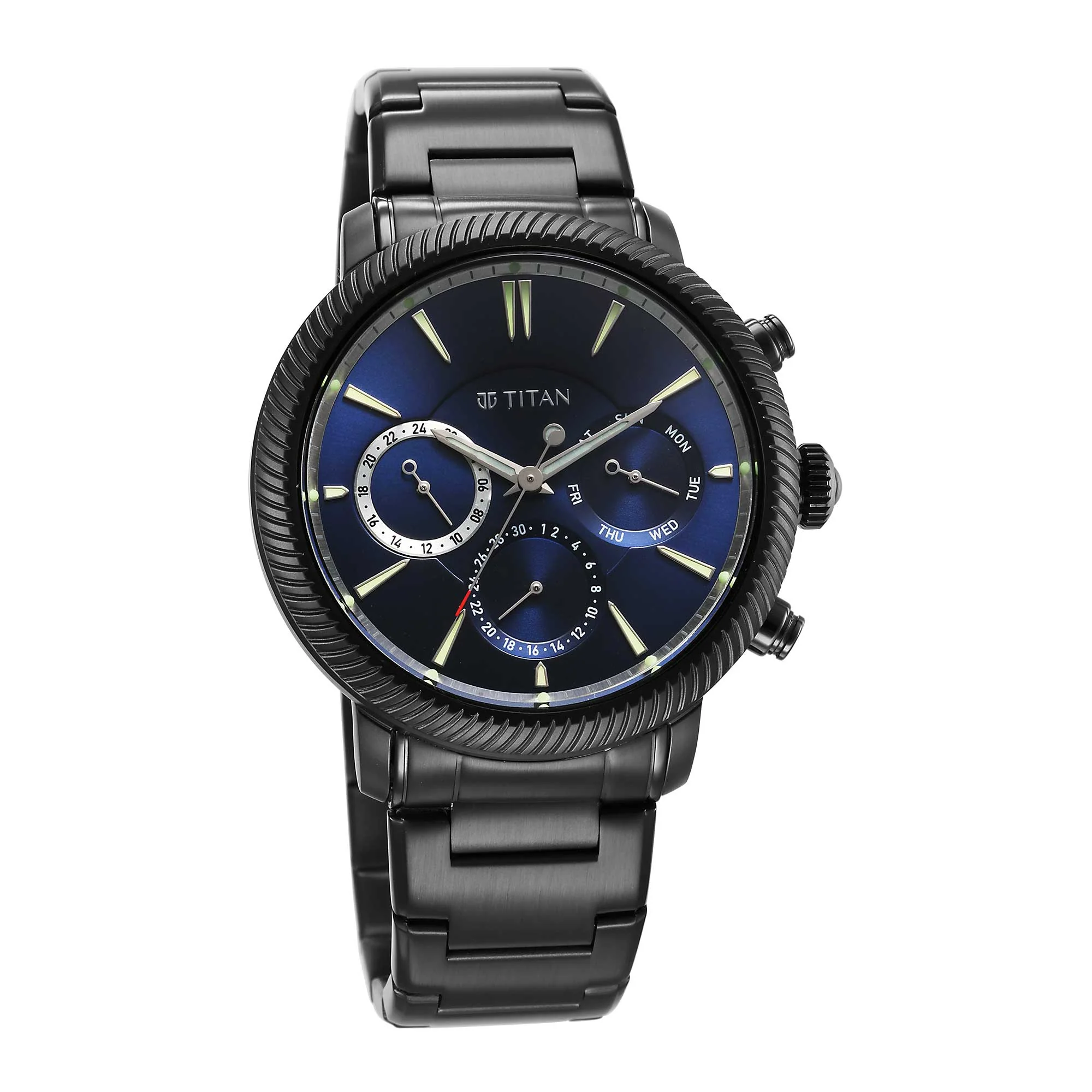 Titan Stellar Blue Dial Multifunctional Analog Watch - Image 3