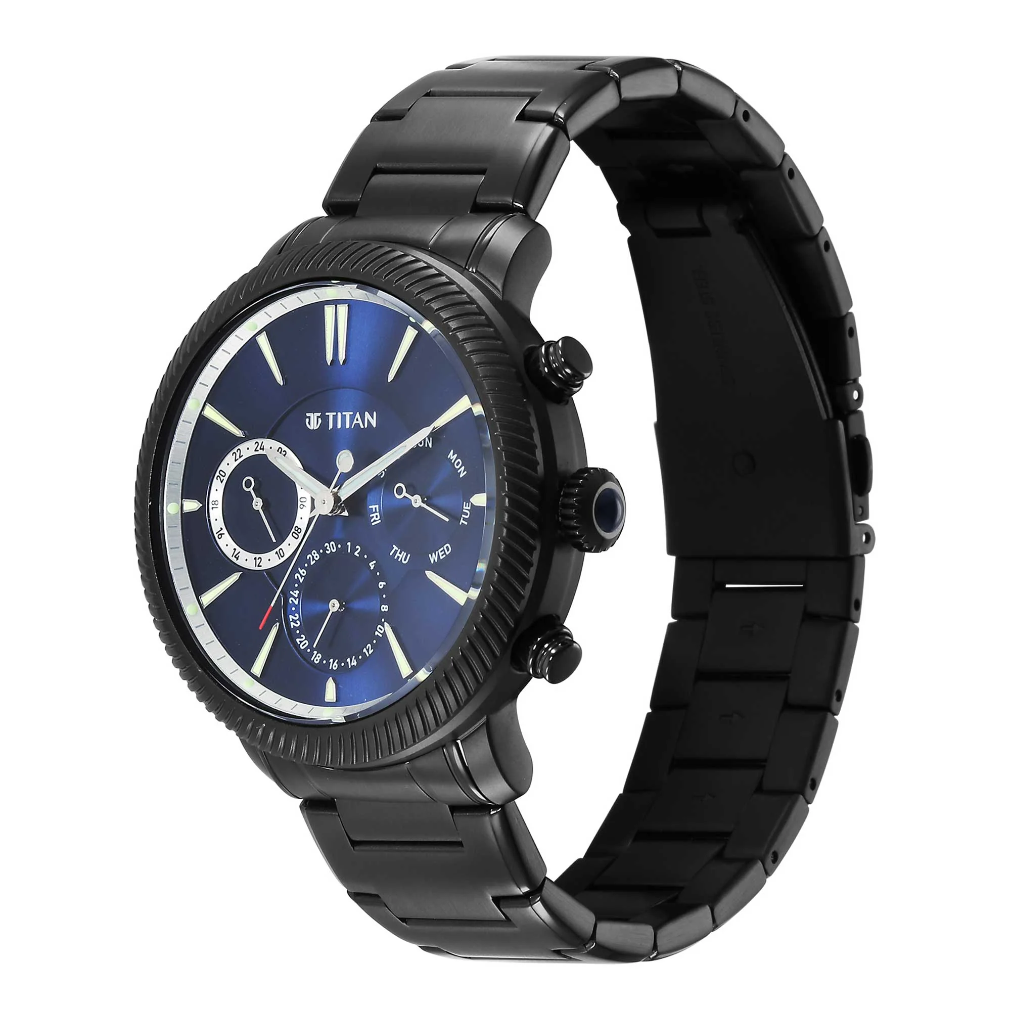 Titan Stellar Blue Dial Multifunctional Analog Watch - Image 4