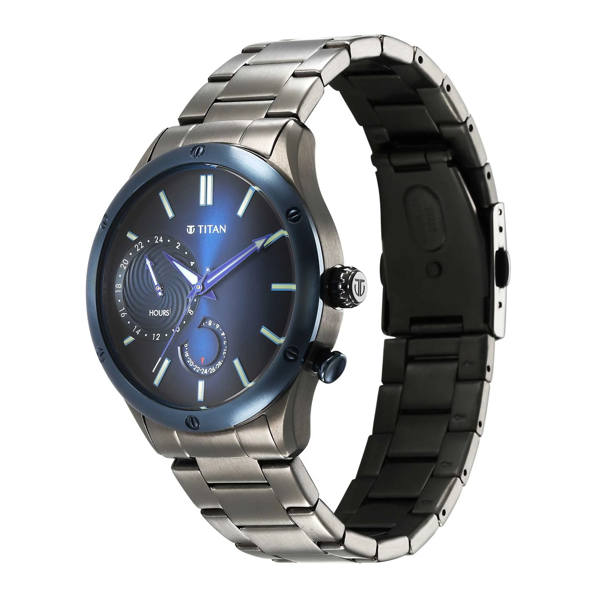 Titan Stellar Blue Dial Multifunctional Analog Watch - Image 4