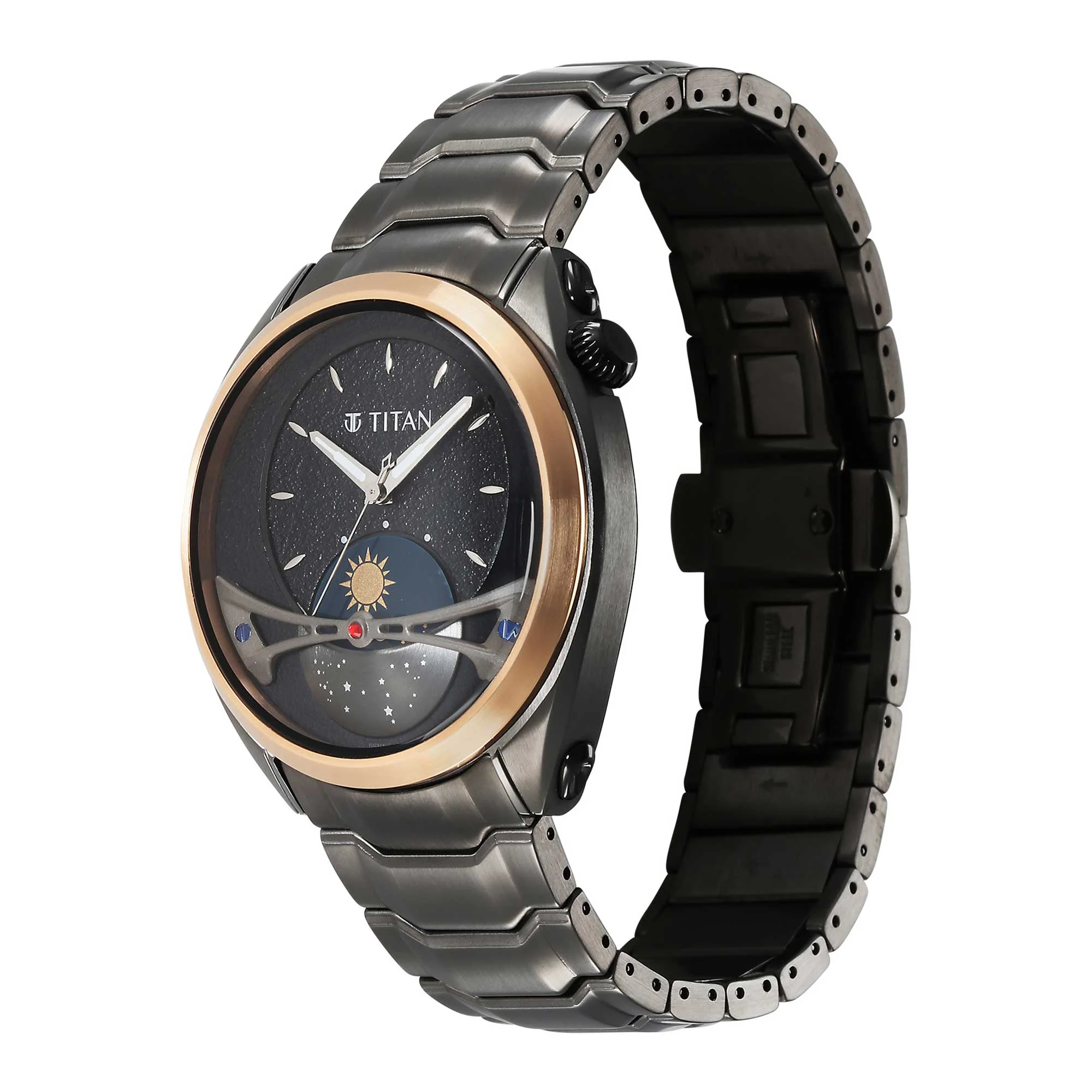 Titan Stellar Analog with Sun Moon Dial Multifunctional Watch - Image 3