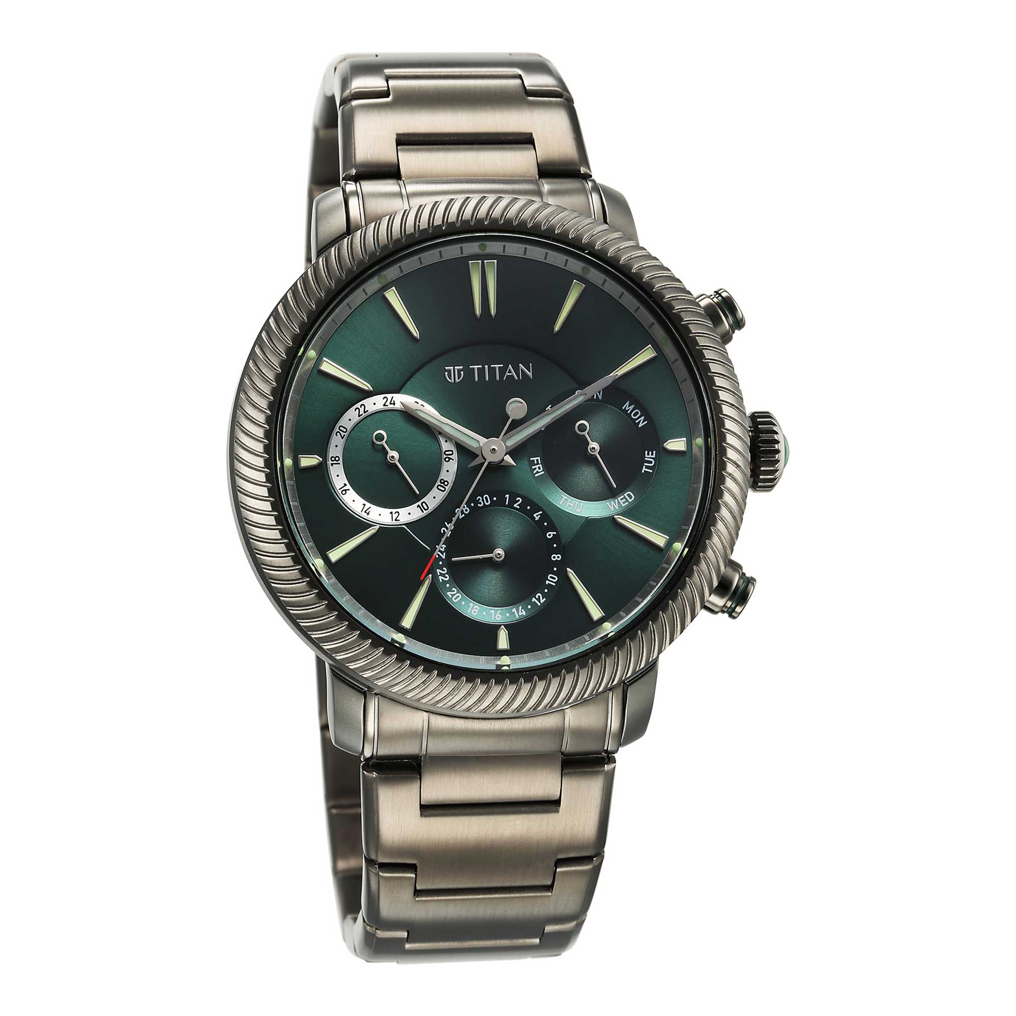 Titan Stellar Green Dial Multifunctional Analog Watch - Image 3