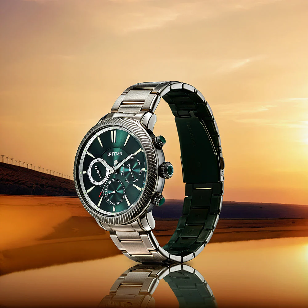 Titan Stellar Green Dial Multifunctional Analog Watch - Image 7