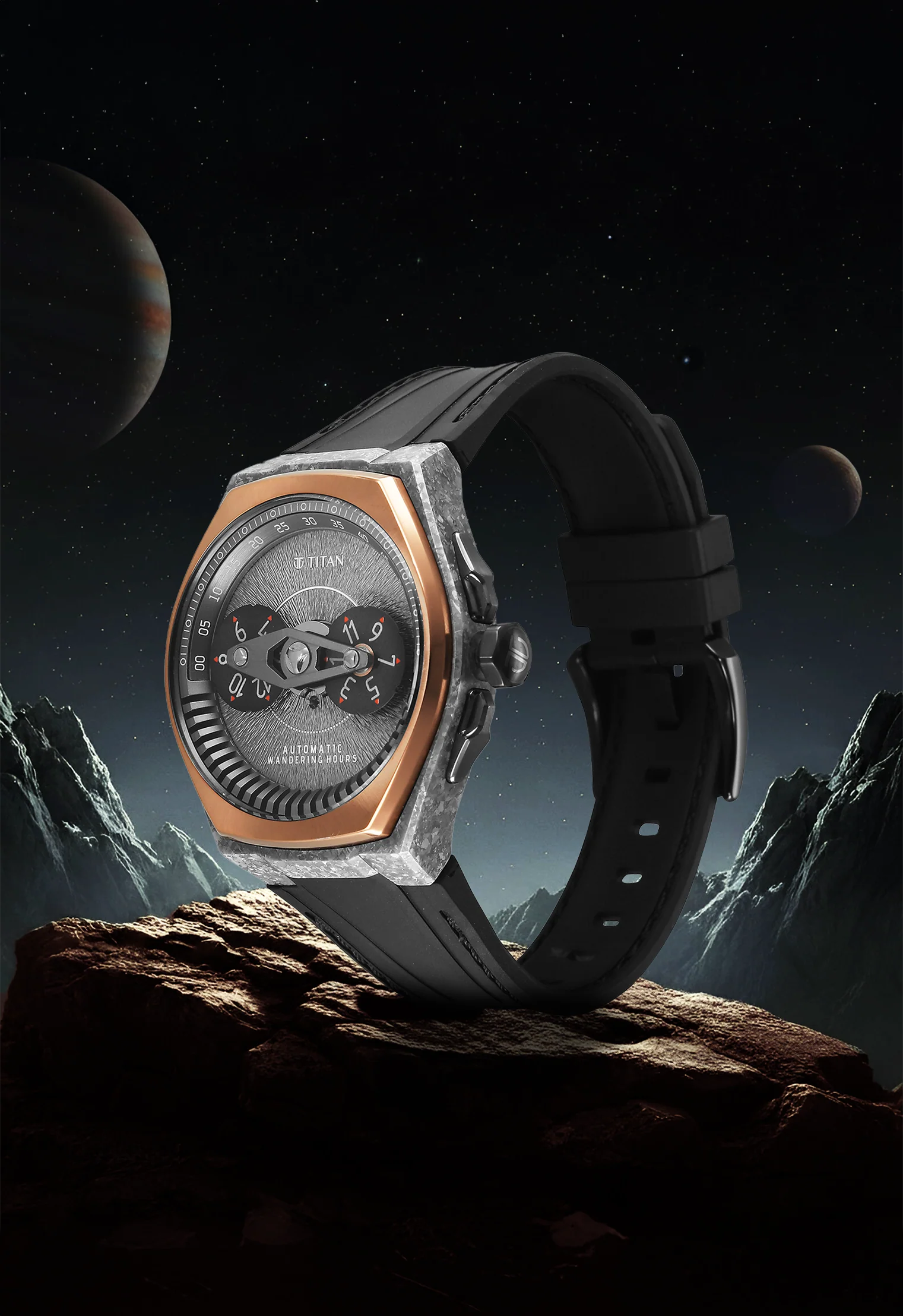 Titan Stellar Wandering Hour Limited Edition Automatic watch - Image 4