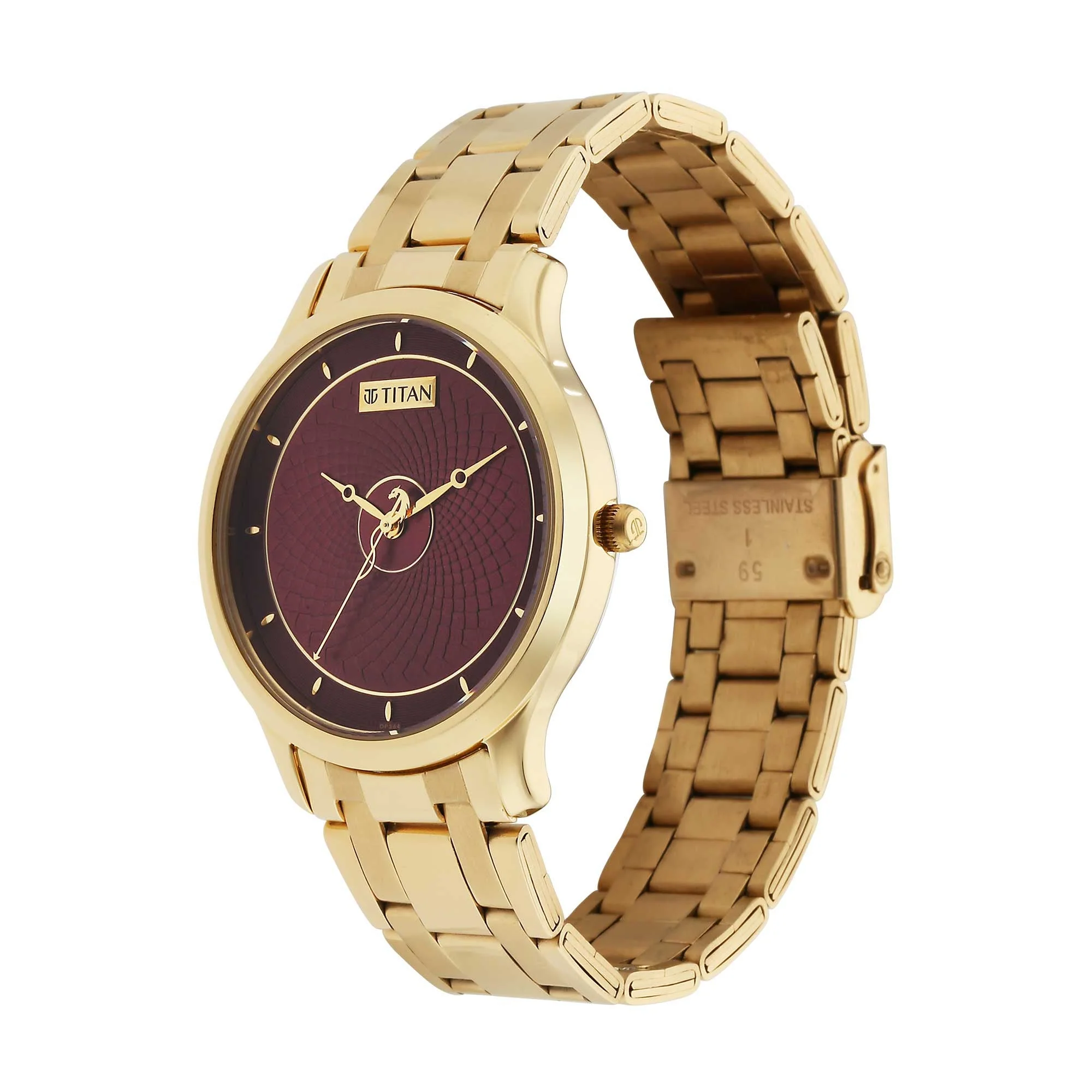 Titan Tet Red Dial Analog Stainless steel Strap Watch for Men - Image 4