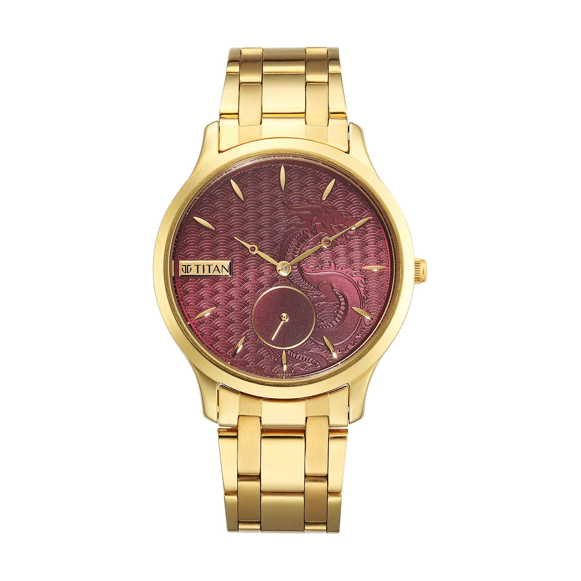 Titan Tet Red Dial Analog Stainless steel Strap Watch for Men - Image 2
