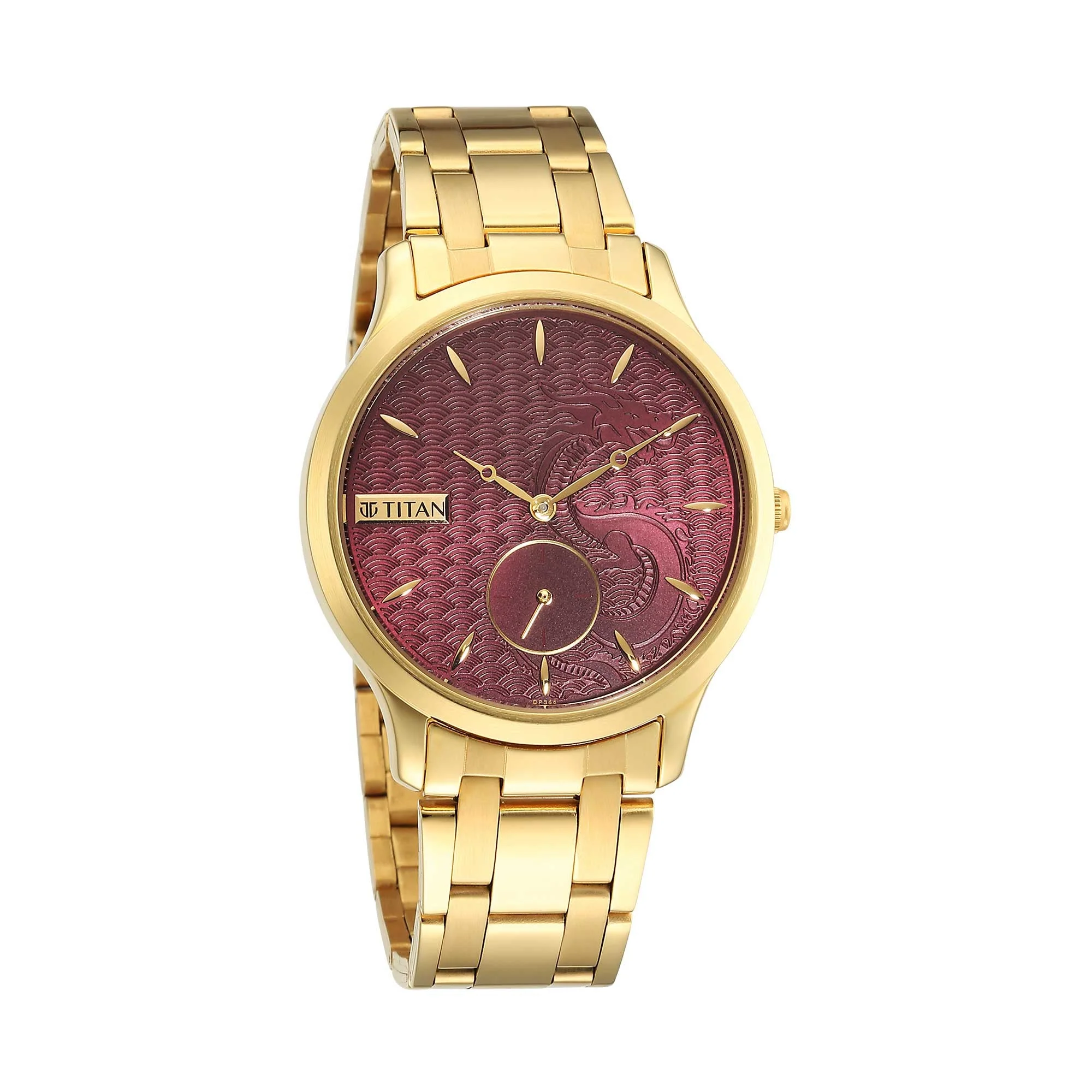 Titan Tet Red Dial Analog Stainless steel Strap Watch for Men - Image 3