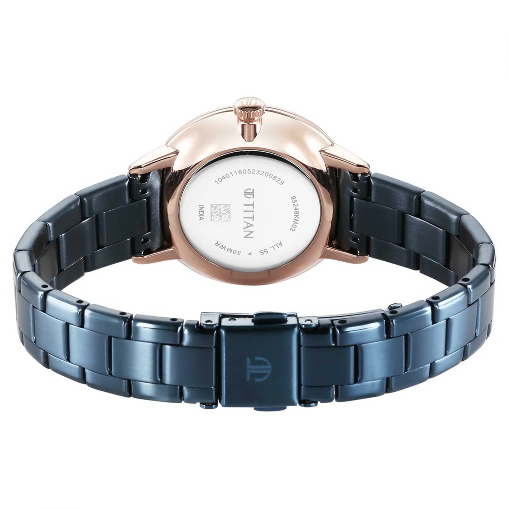 Titan TGIF Quartz Analog Blue Dial Blue Stainless Steel Strap Watch for Women - Image 6