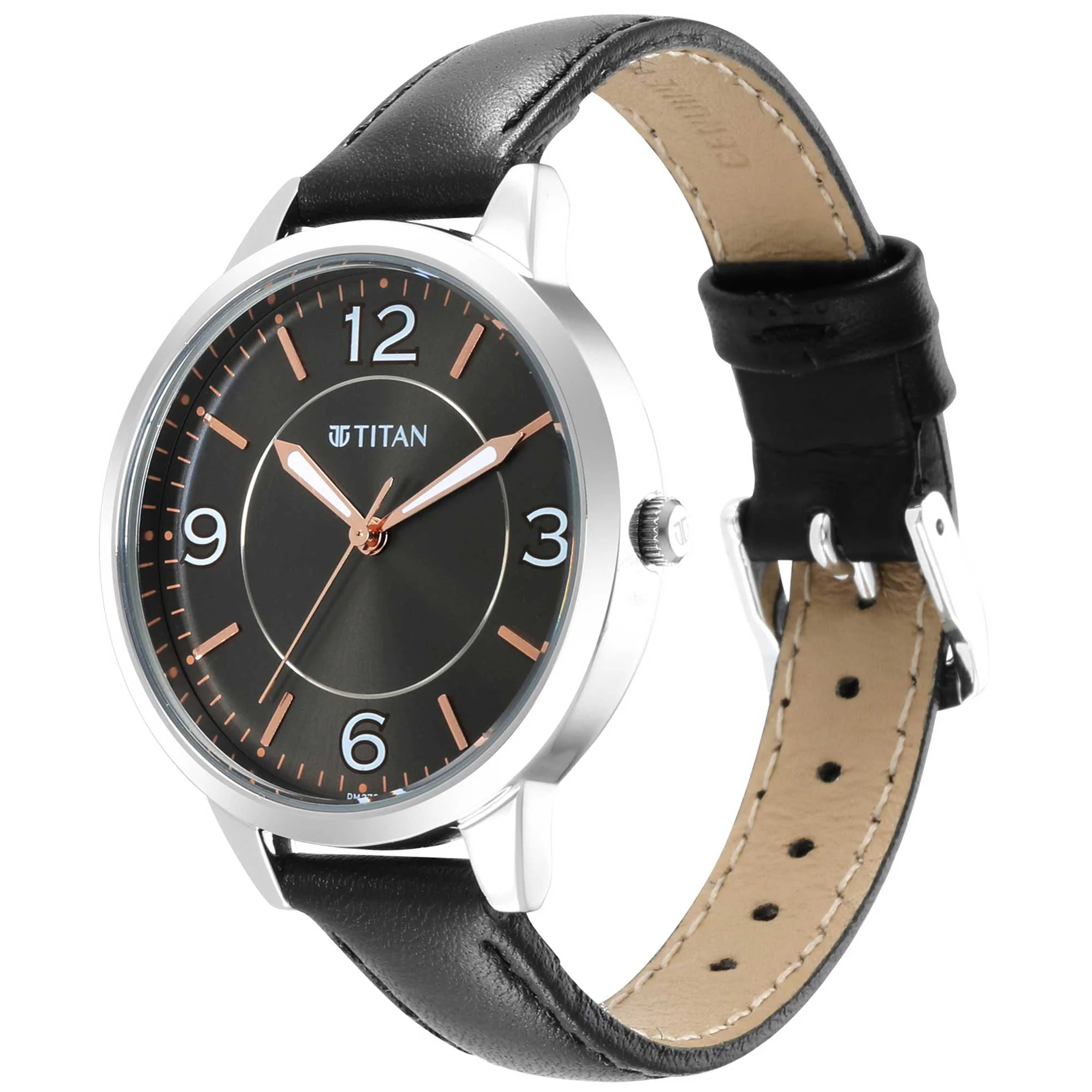 Titan Trendsetters Anthracite Dial Analog Leather Strap watch for Women - Image 3