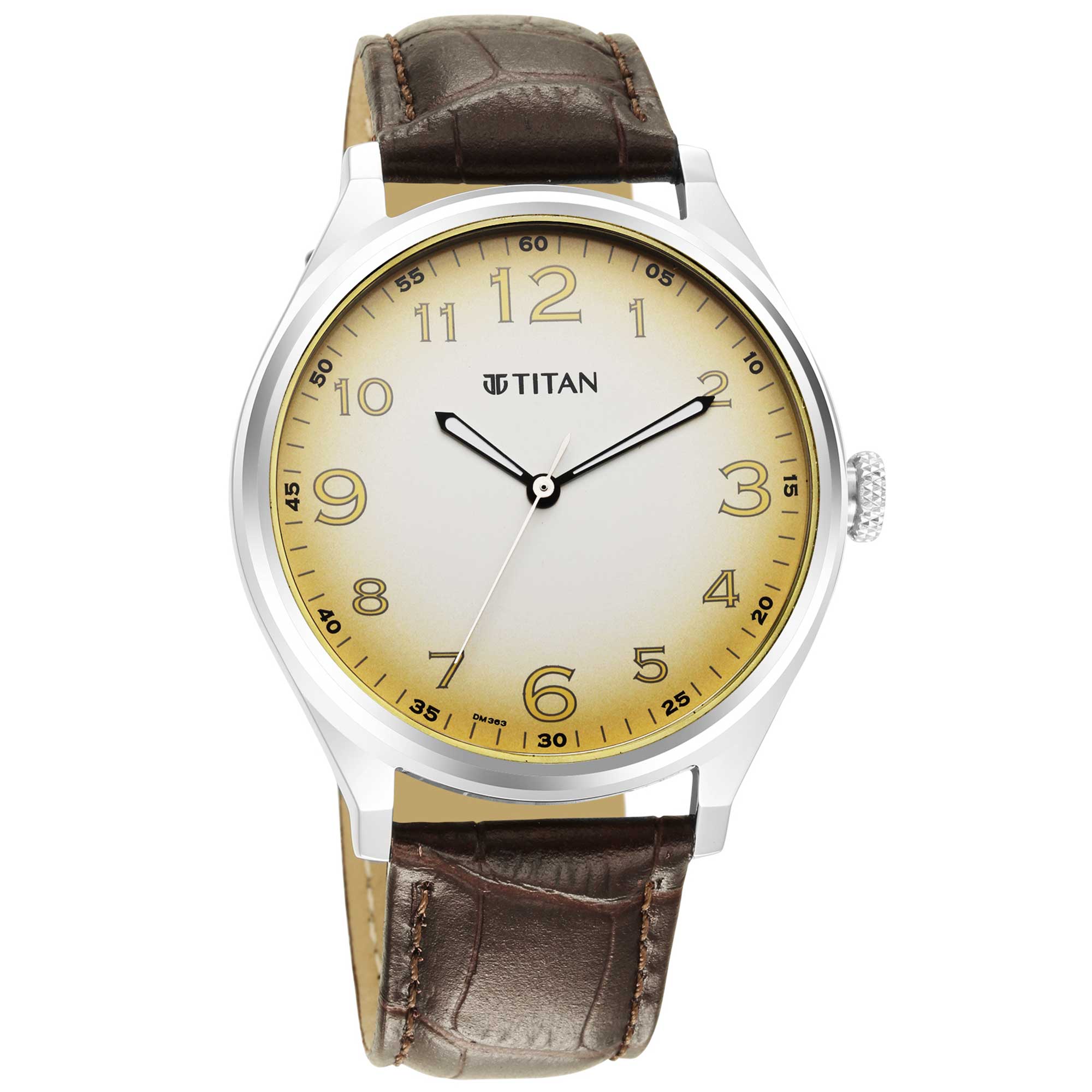 Titan Trendsetters Beige Dial Analog Leather Strap watch for Men - Image 2