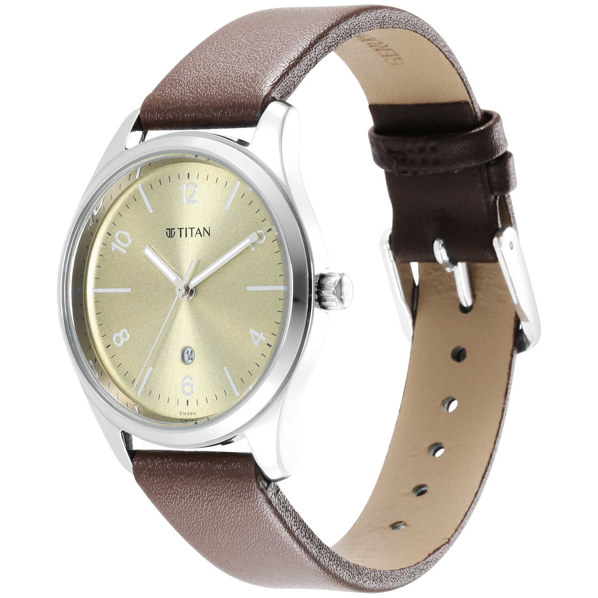 Titan Trendsetters Beige Dial Analog Leather Strap watch for Women - Image 3
