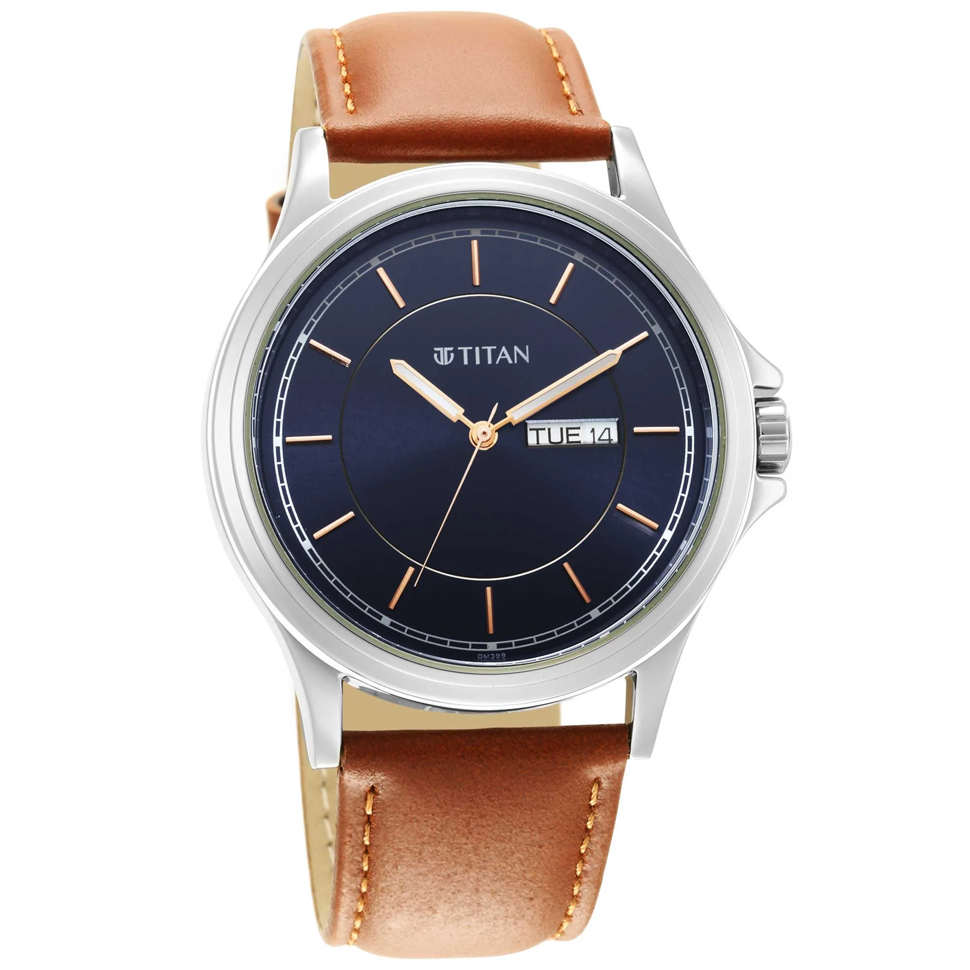 Titan Trendsetters Blue Dial Analog Leather Strap watch for Men - Image 2