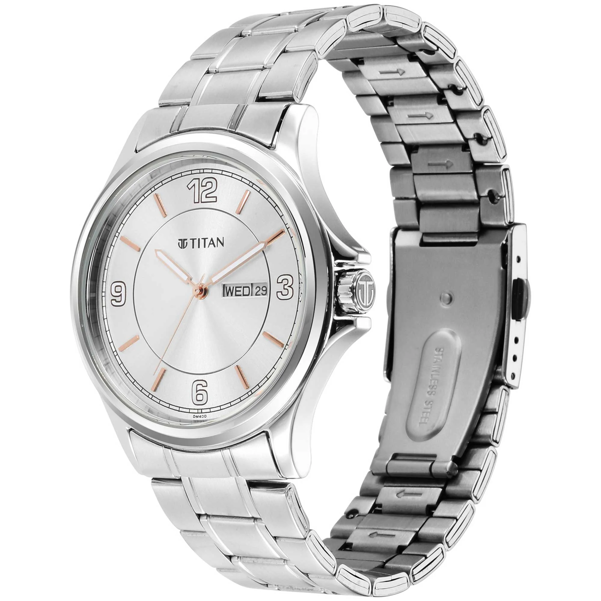 Titan Trendsetters Light Champ Dial Analog Stainless Steel Strap watch for Men - Image 3