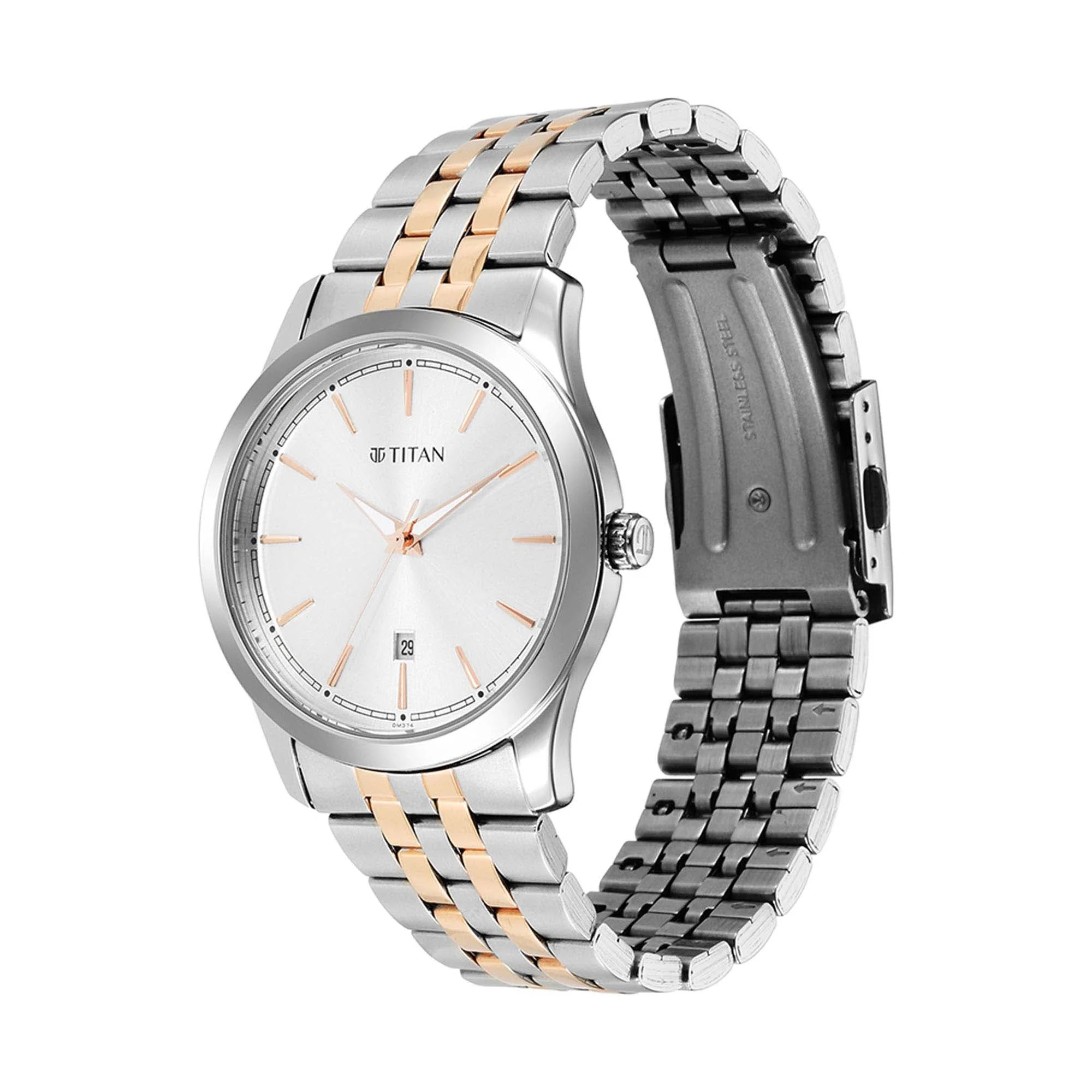 Titan Trendsetters Silver White Dial Analog Stainless Steel Strap watch for Men - Image 3