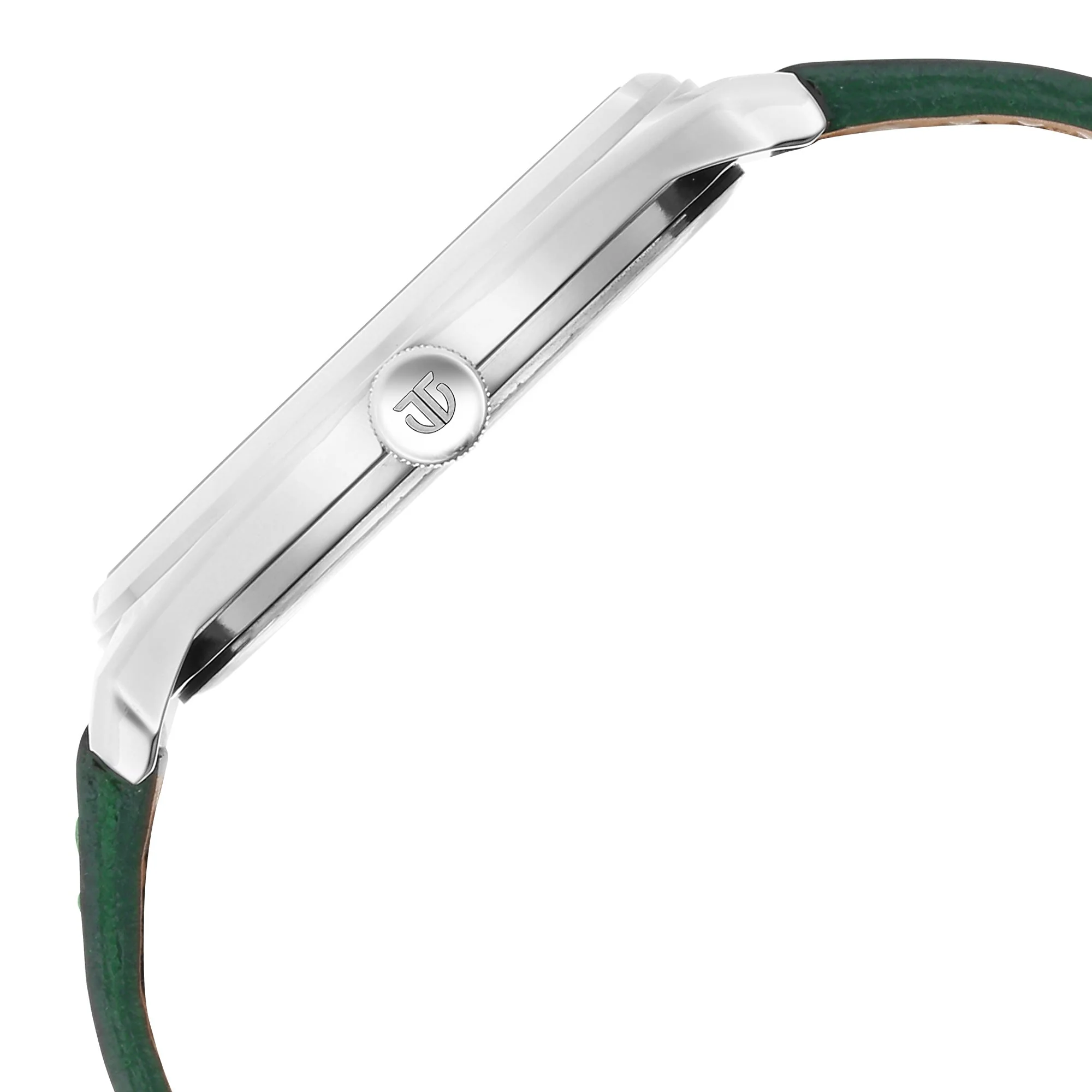 Titan Urban Analog Silver White Dial Leather Strap Watch for Men - Image 4