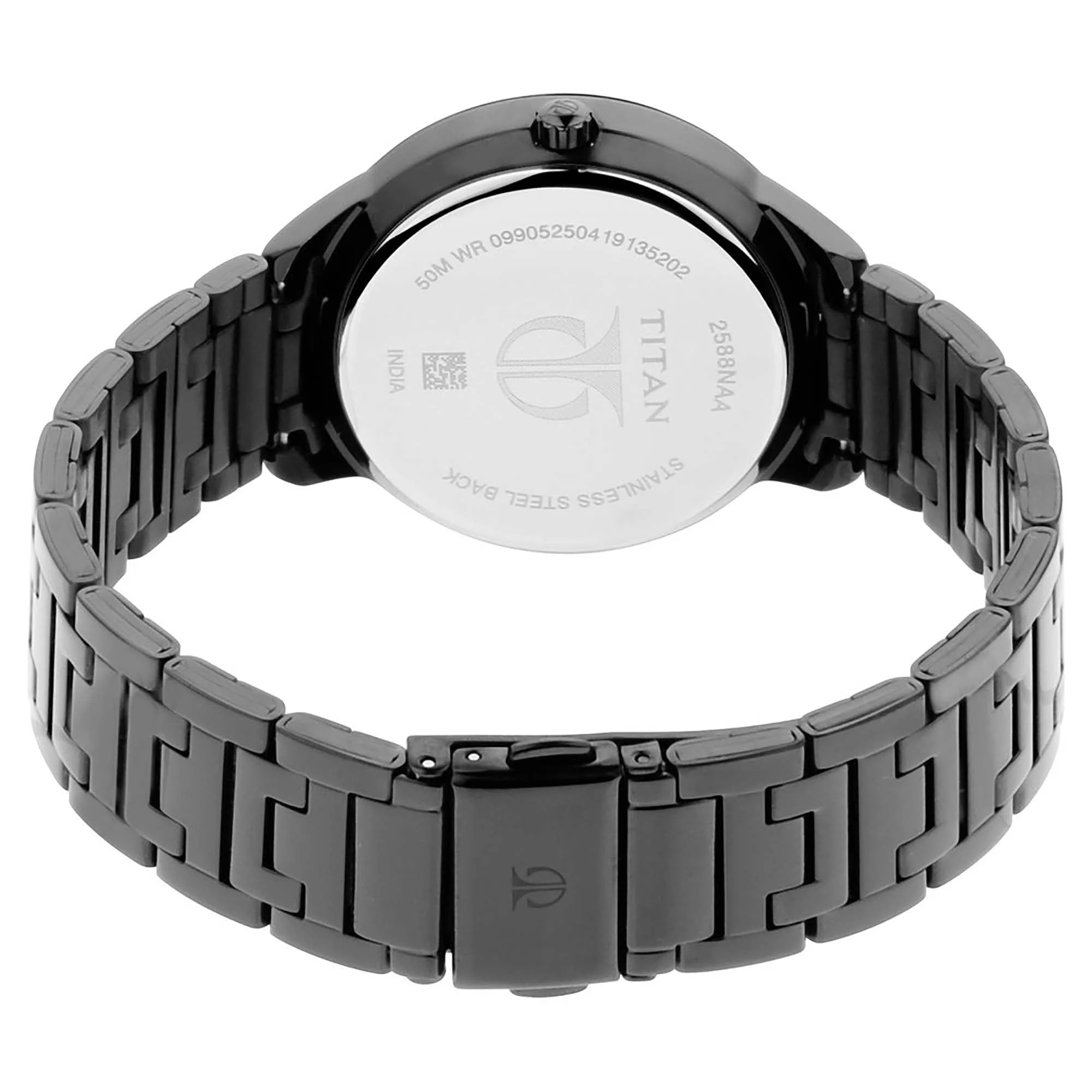 Titan Workwear Anthracite Dial Analog with Day and Date Stainless Steel Strap Watch for Women - Image 5