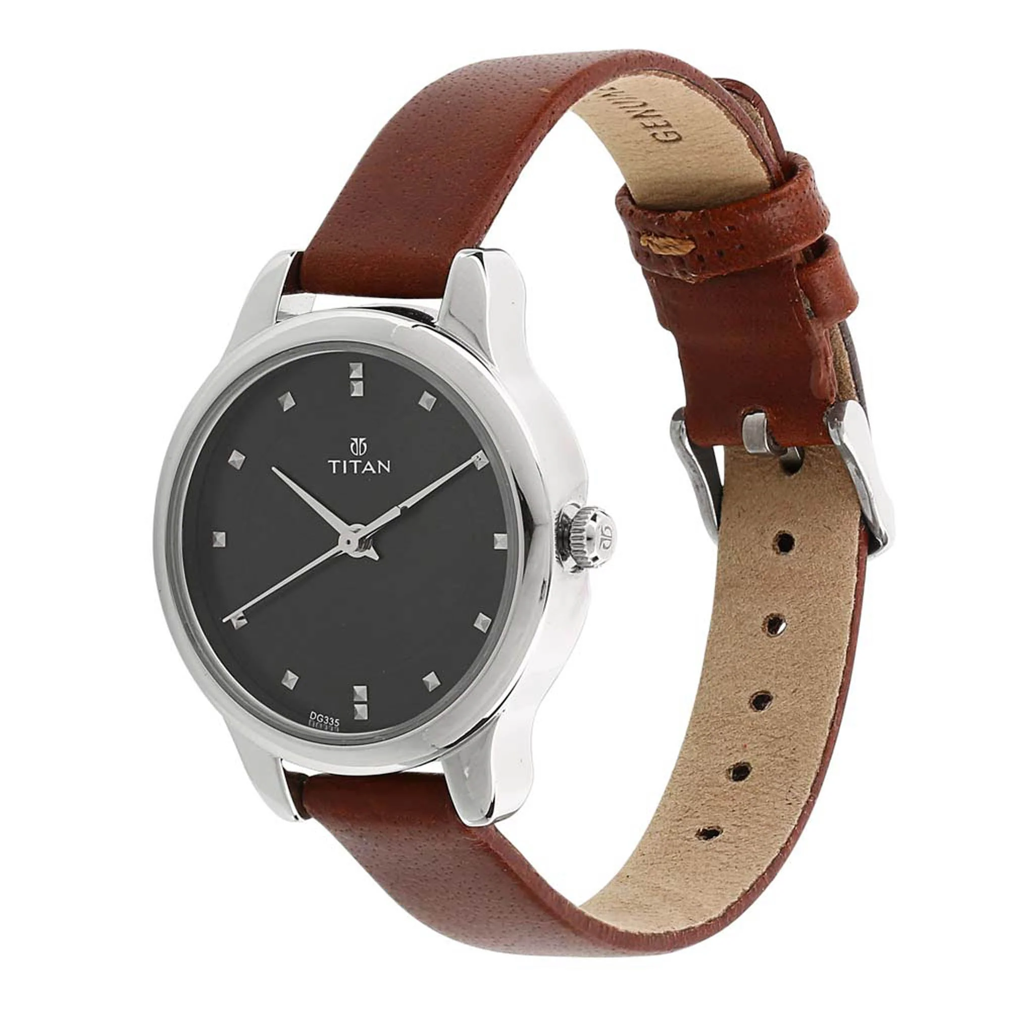 Titan Workwear Black Dial Women Watch With Leather Strap - Image 2