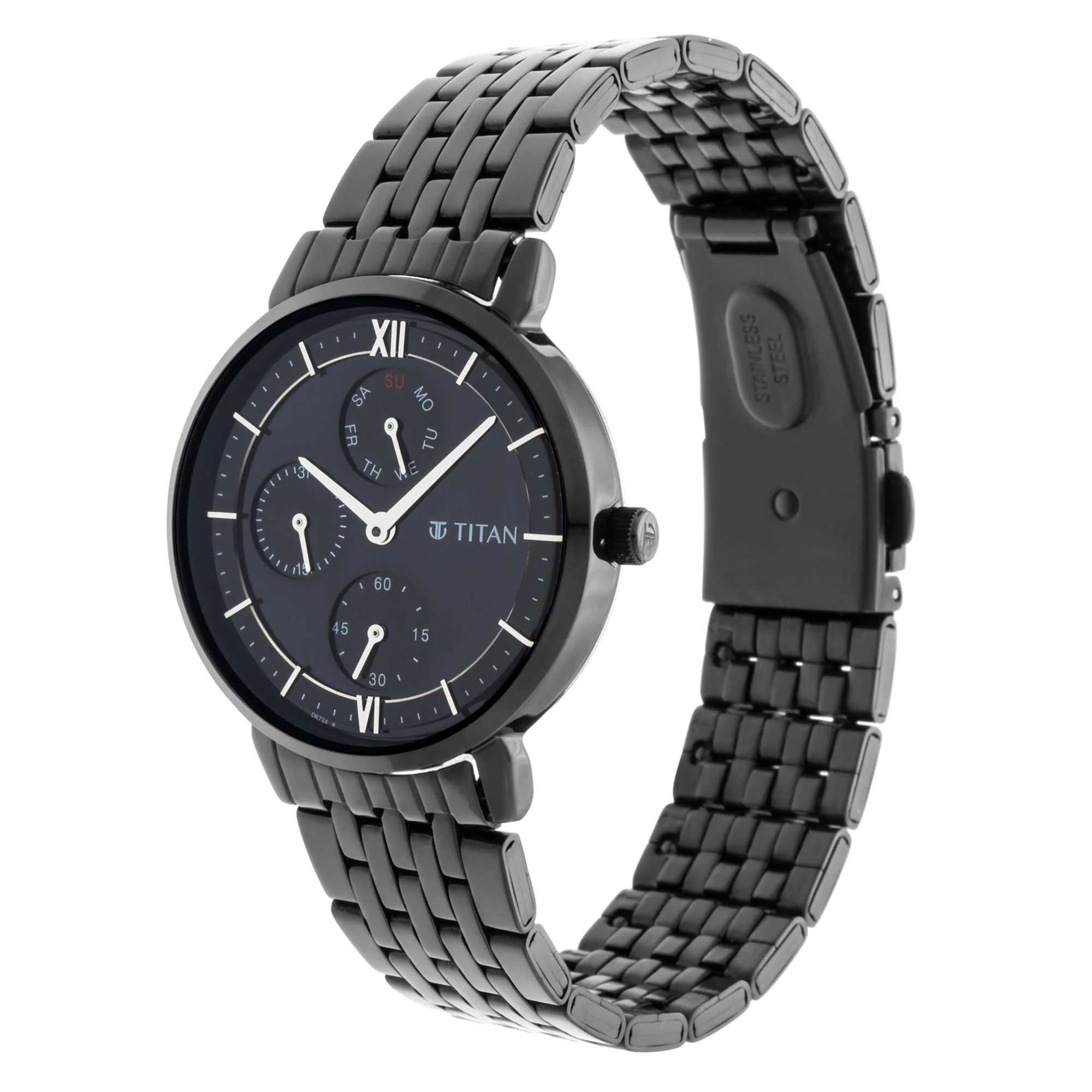 Titan Workwear Black Dial Women Watch With Metal Strap - Image 4
