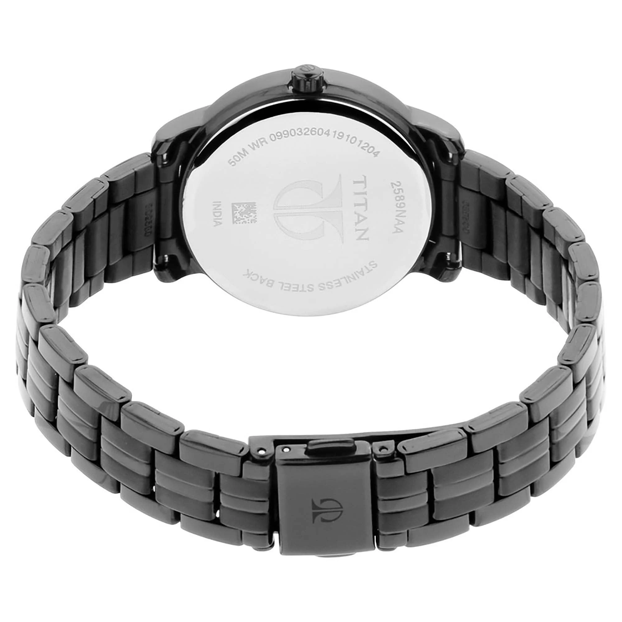 Titan Workwear Black Dial Women Watch With Stainless Steel Strap - Image 6