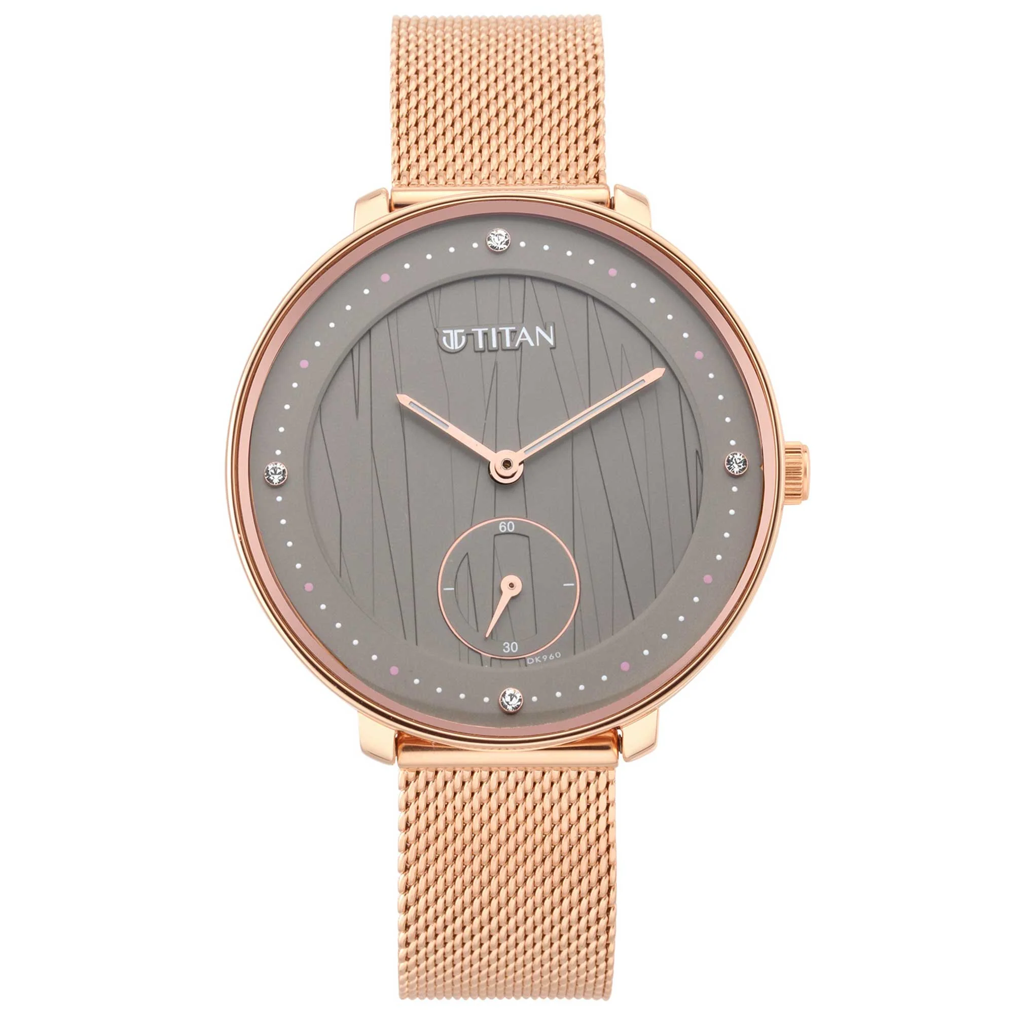 Titan Workwear Black Dial Women Watch With Stainless Steel Strap - Image 2