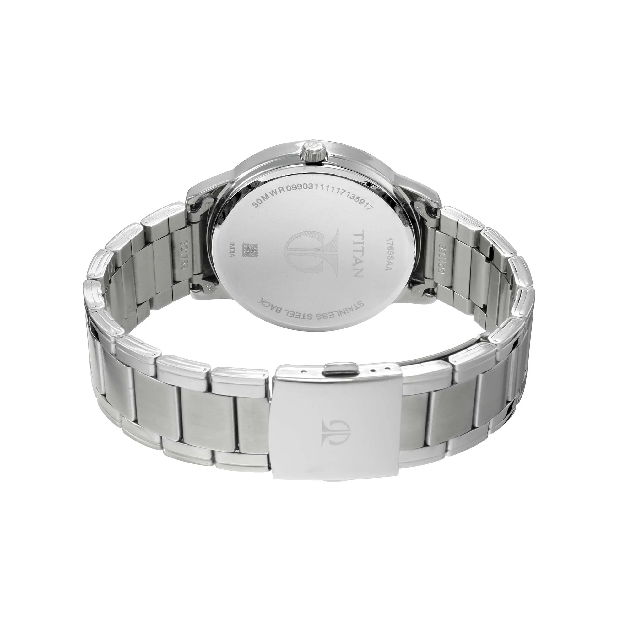 Titan Workwear Blue Dial Multi Stainless Steel Strap watch for Men - Image 5