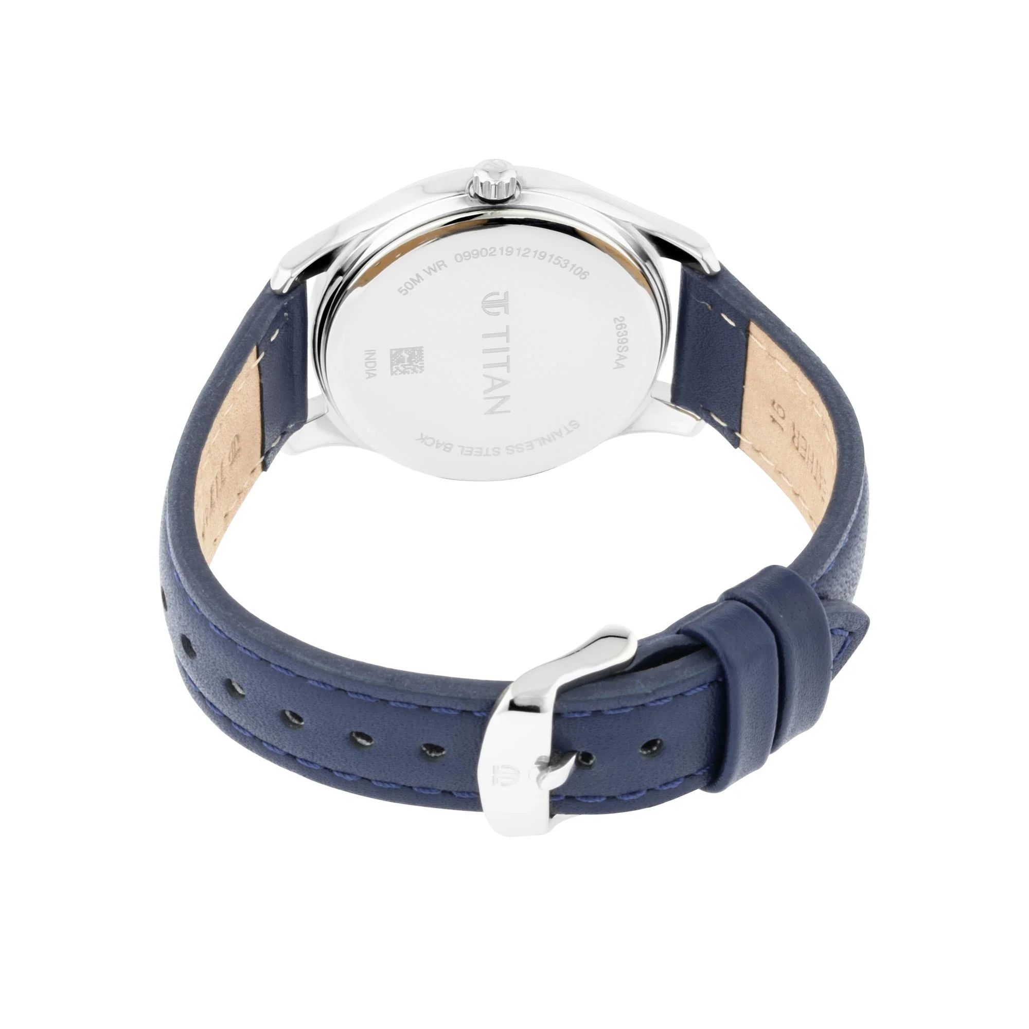 Titan Workwear Blue Dial Women Watch With Leather Strap - Image 4