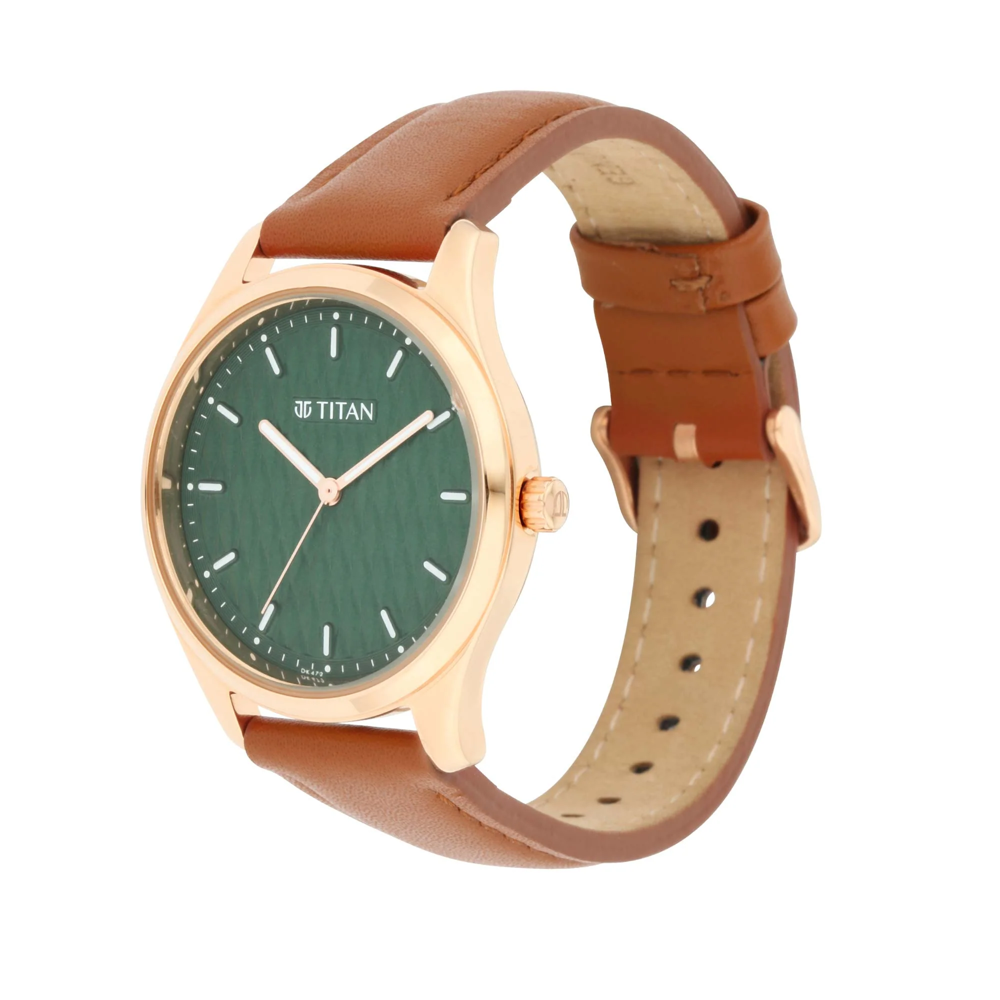 Titan Workwear Green Dial Analog Leather Strap Watch for Women - Image 2
