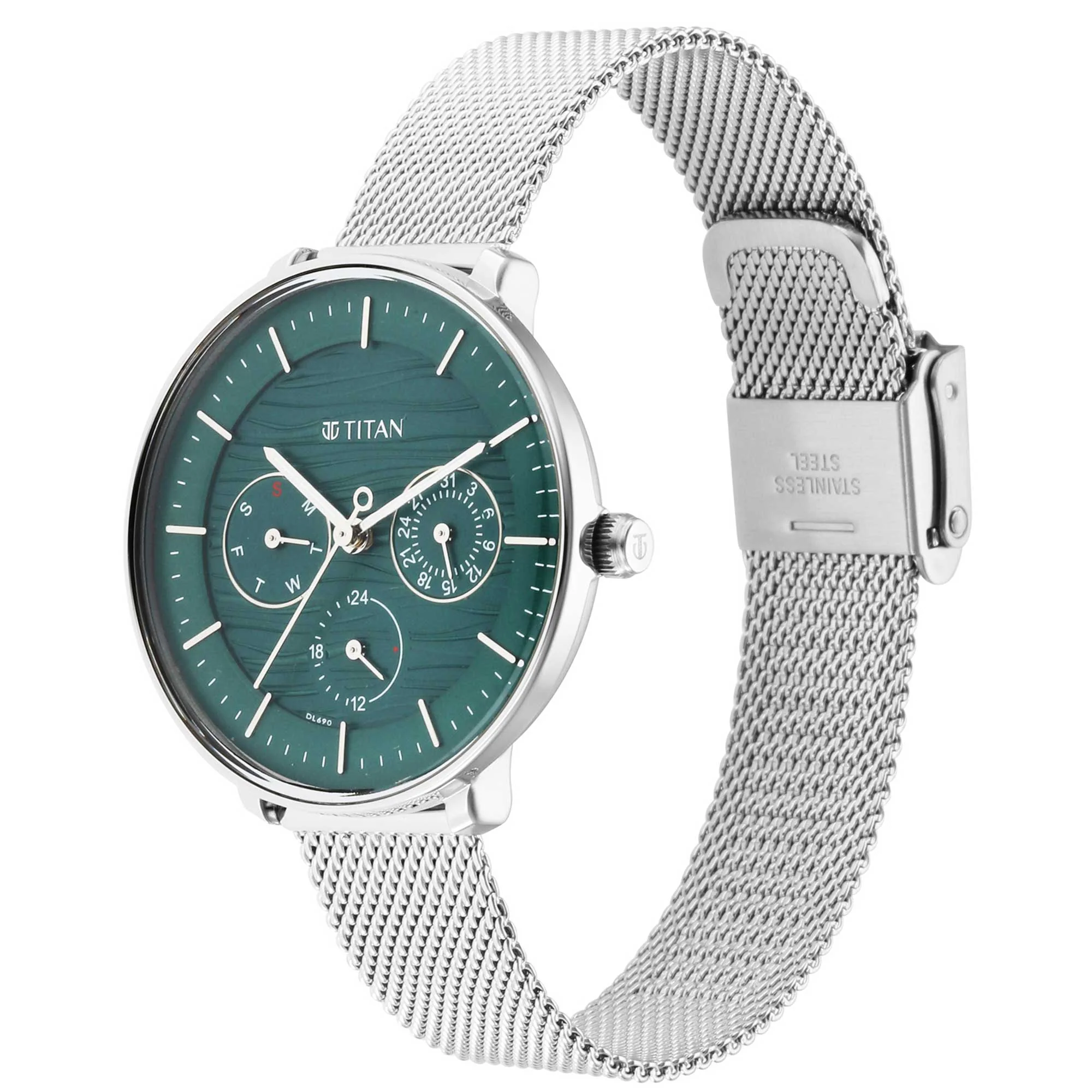 Titan Workwear Green Dial Analog Stainless Steel Strap watch for Women - Image 3