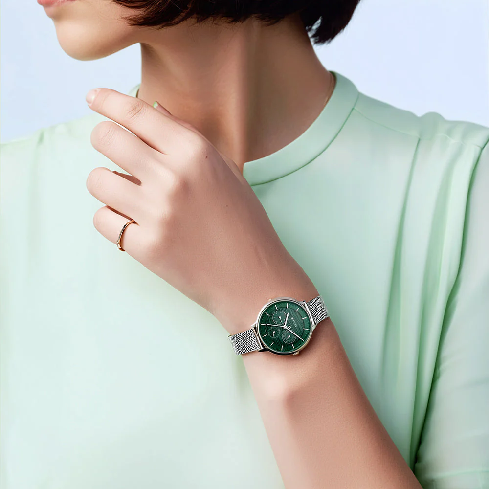 Titan Workwear Green Dial Analog Stainless Steel Strap watch for Women - Image 6