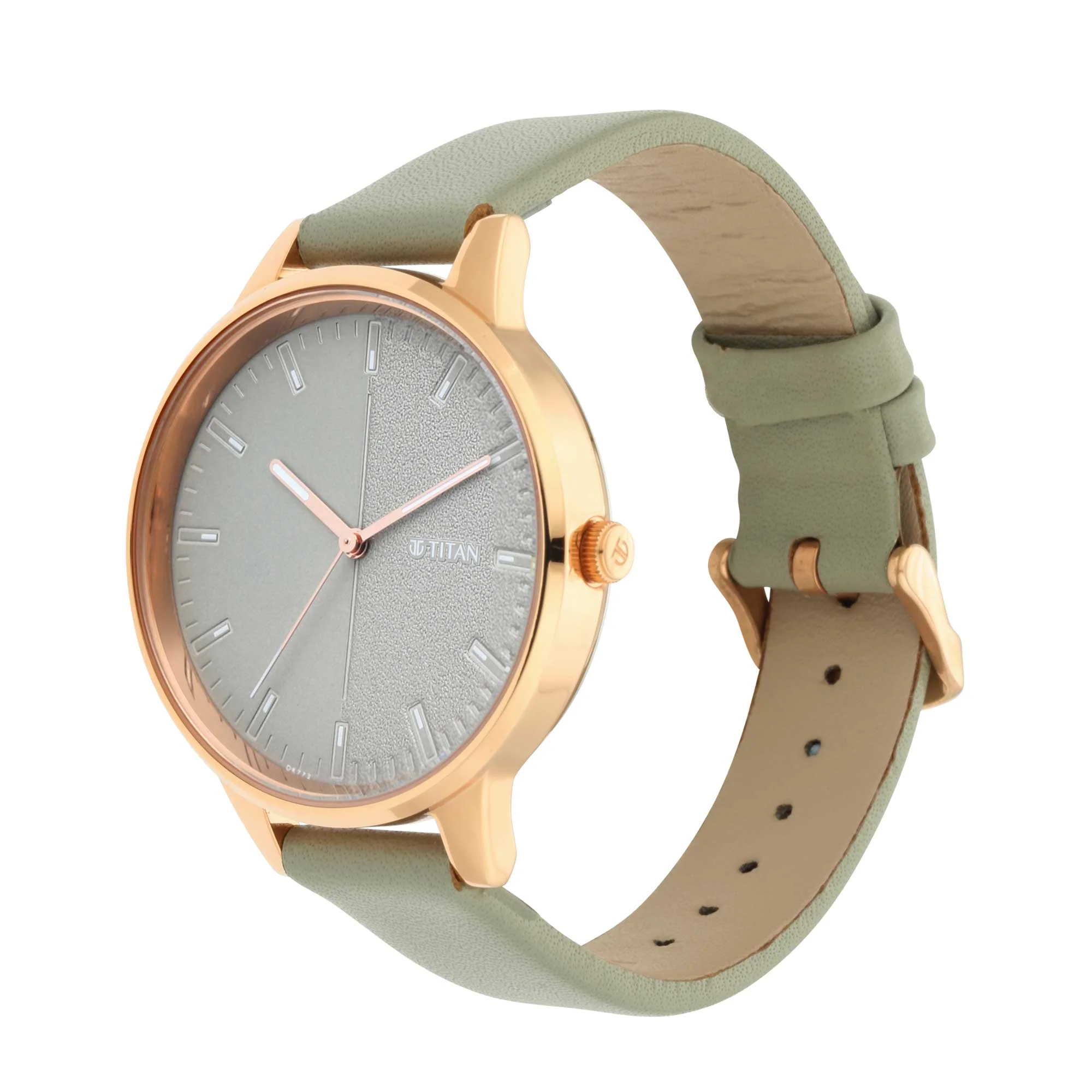 Titan Workwear Grey Dial Analog Leather Strap watch for Women - Image 3