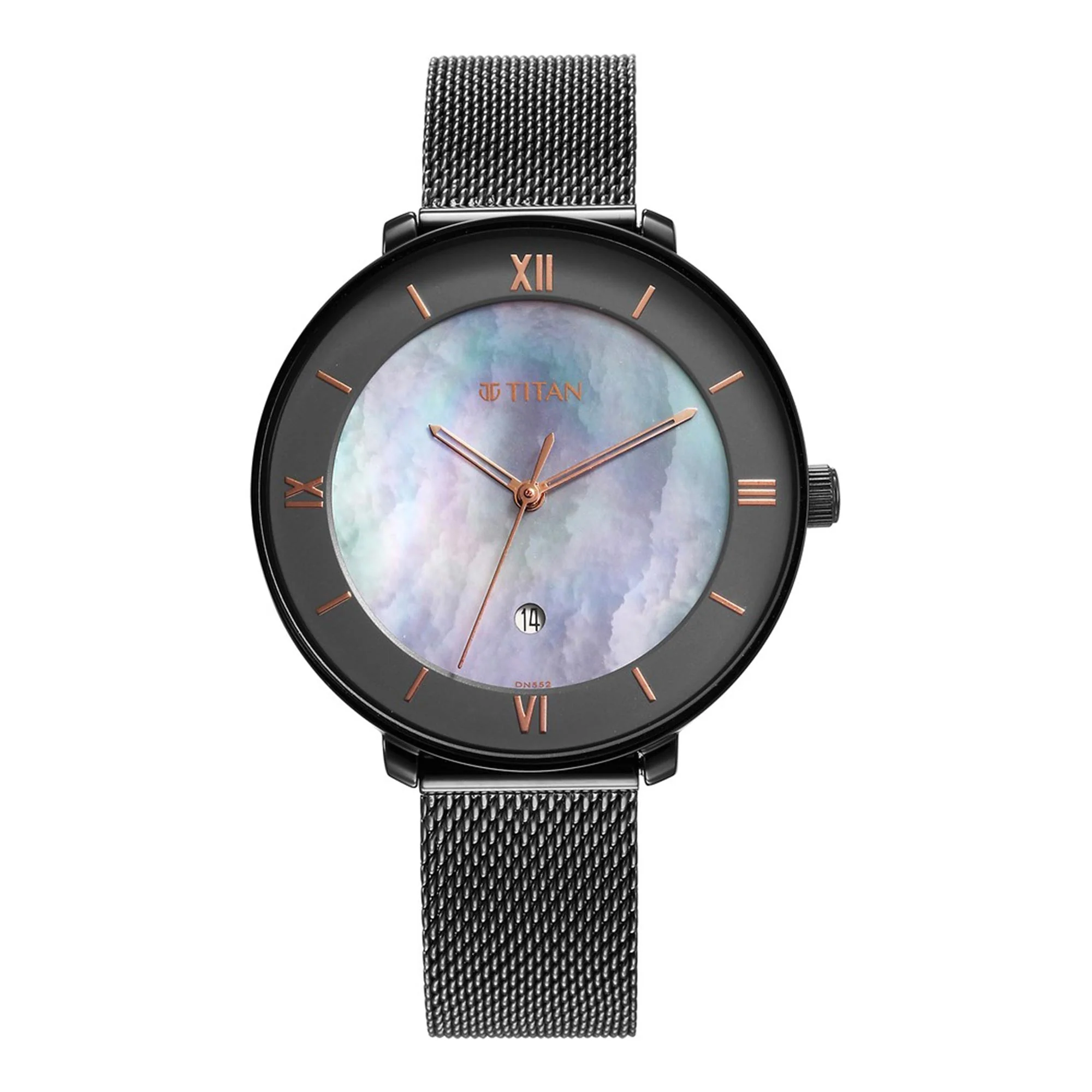 Titan Workwear Mother Of Pearl Dial Stainless Steel Strap Watch for Women - Image 2