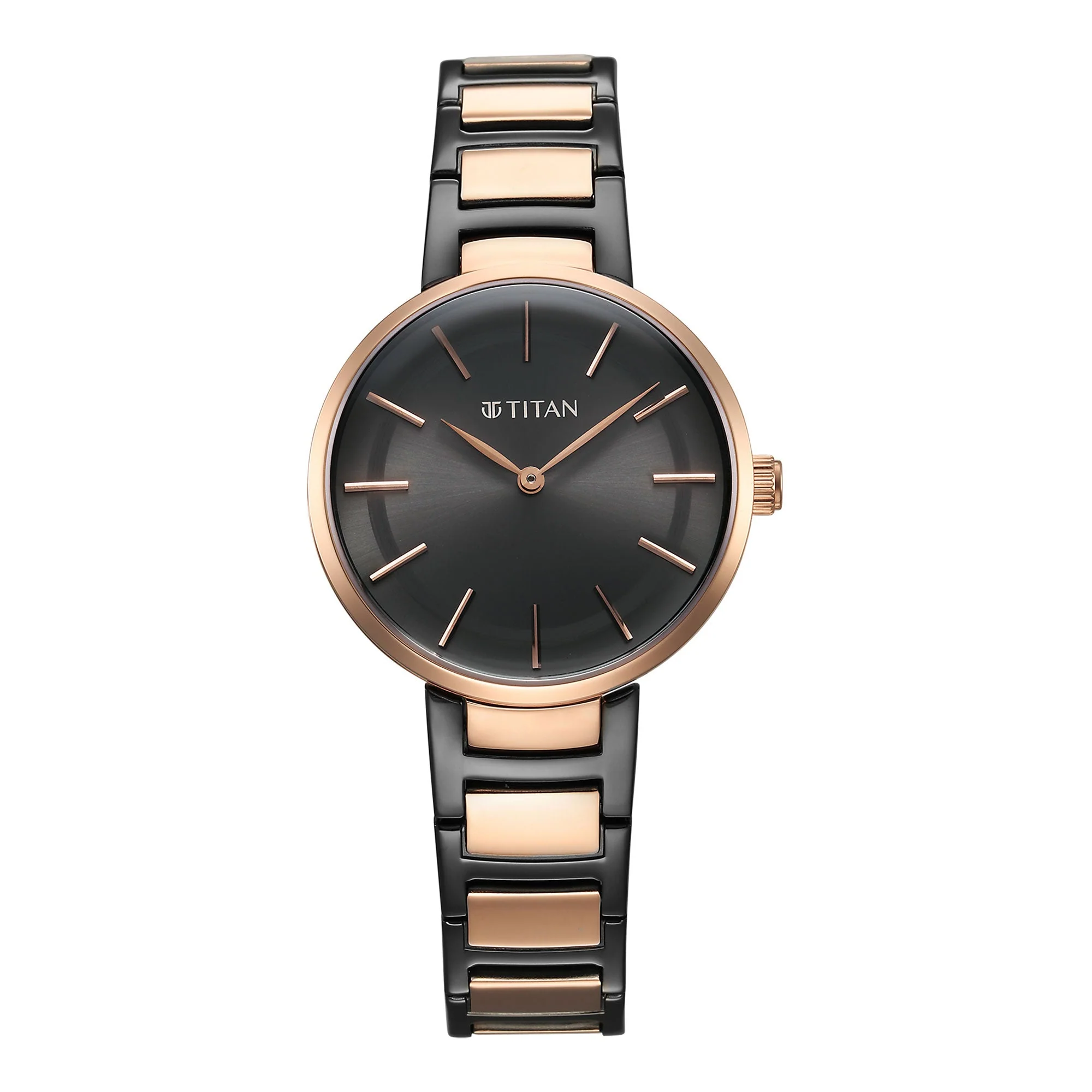Titan Workwear Quartz Analog Anthracite Dial Stainless Steel Strap Watch for Women - Image 2
