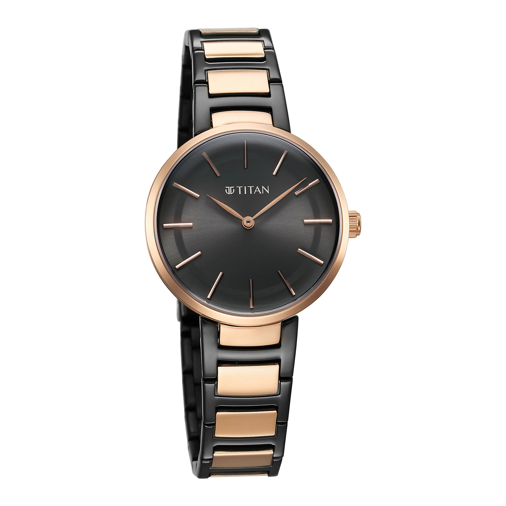 Titan Workwear Quartz Analog Anthracite Dial Stainless Steel Strap Watch for Women - Image 3