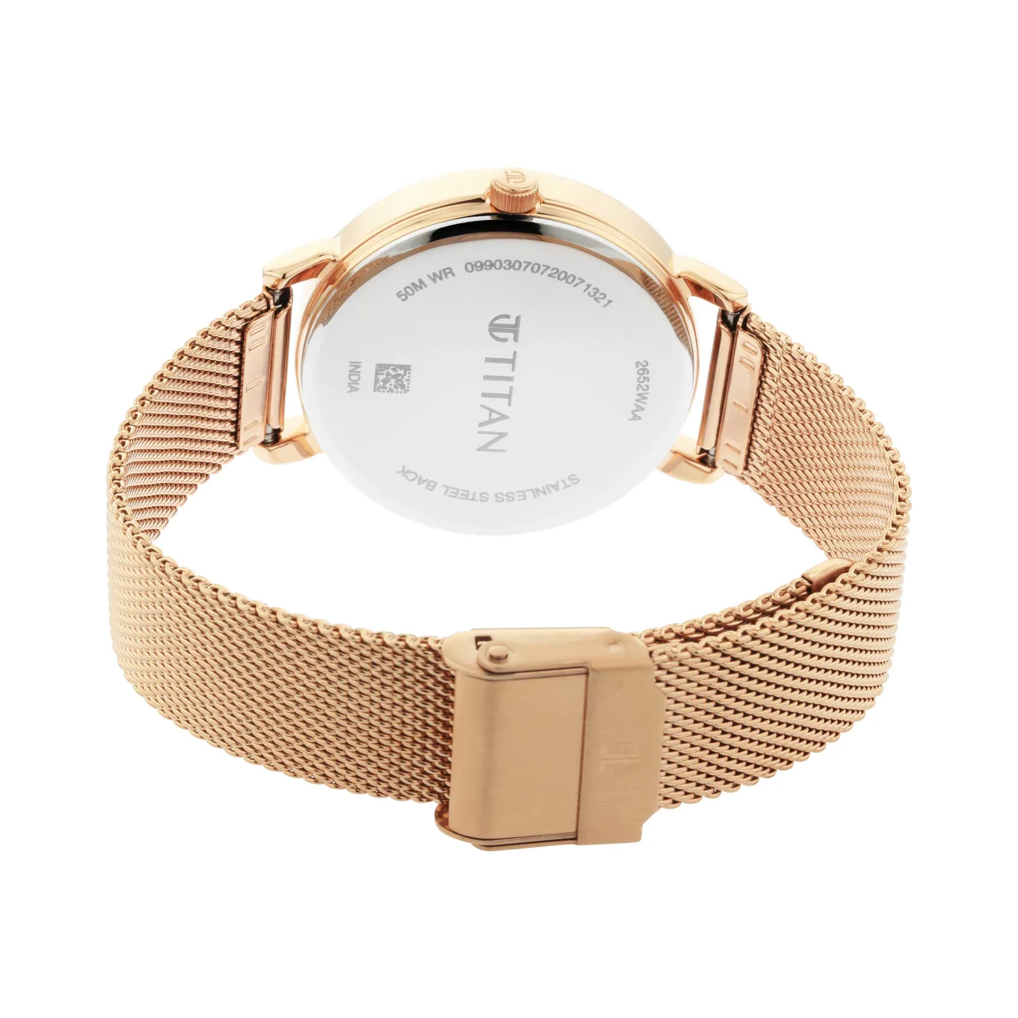 Titan Workwear Rose Gold Dial Multi Metal Strap watch for Women - Image 6