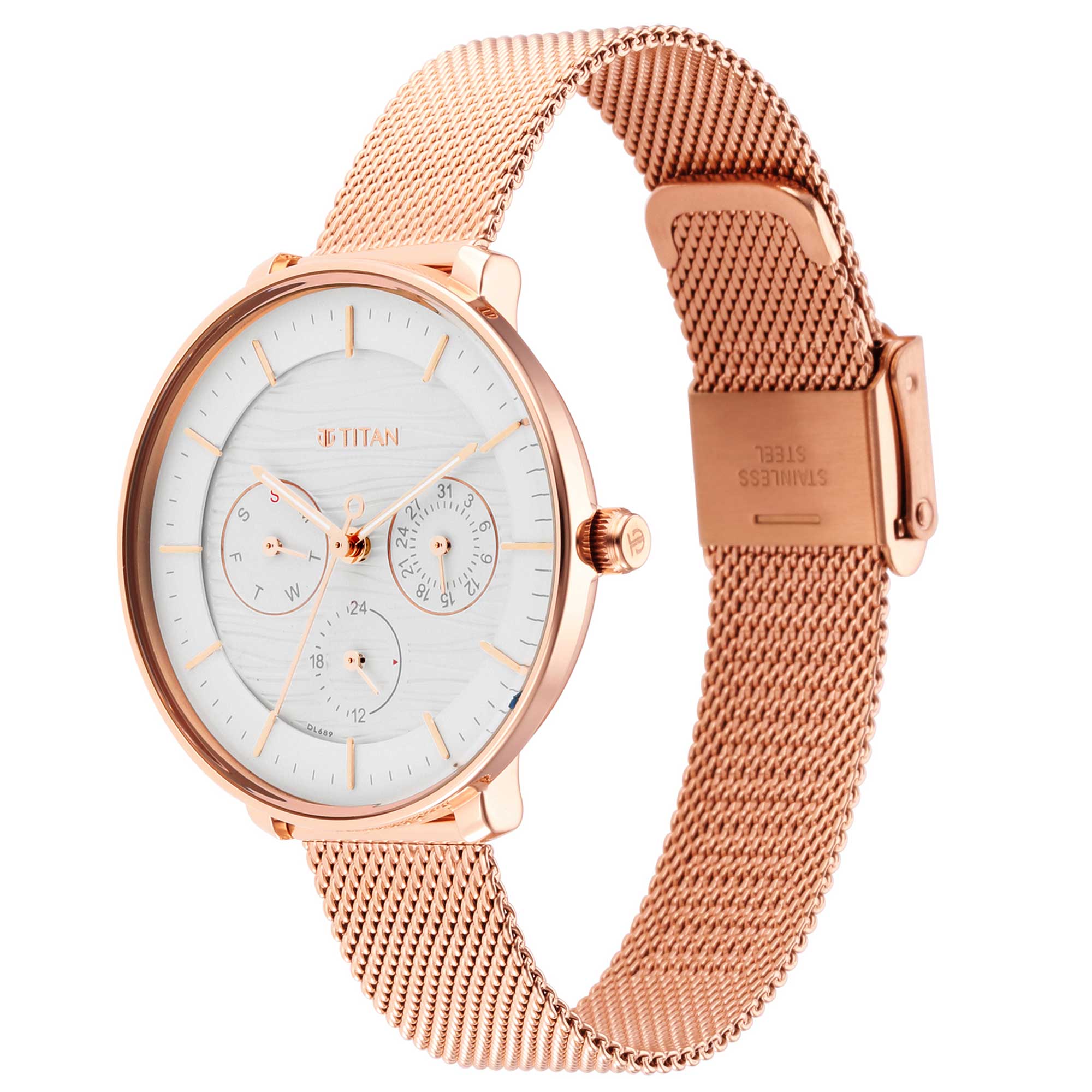 Titan Workwear Silver Dial Women Watch With Stainless Steel Strap - Image 2