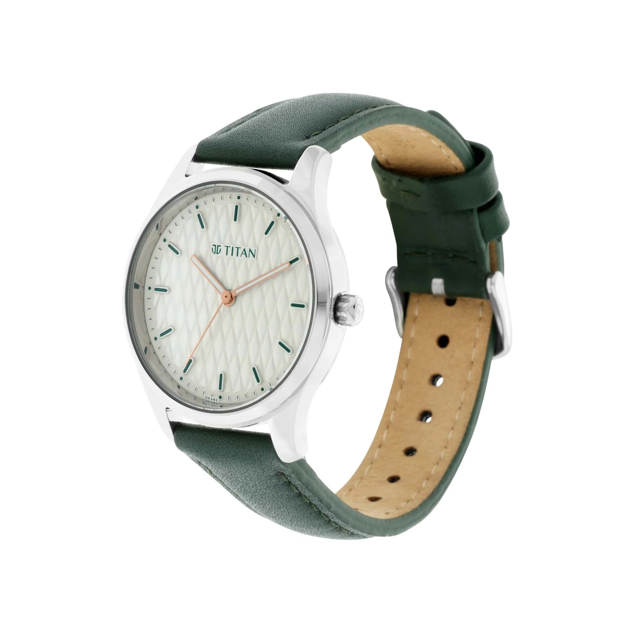 Titan Workwear White Dial Analog Leather Strap watch for Women - Image 2