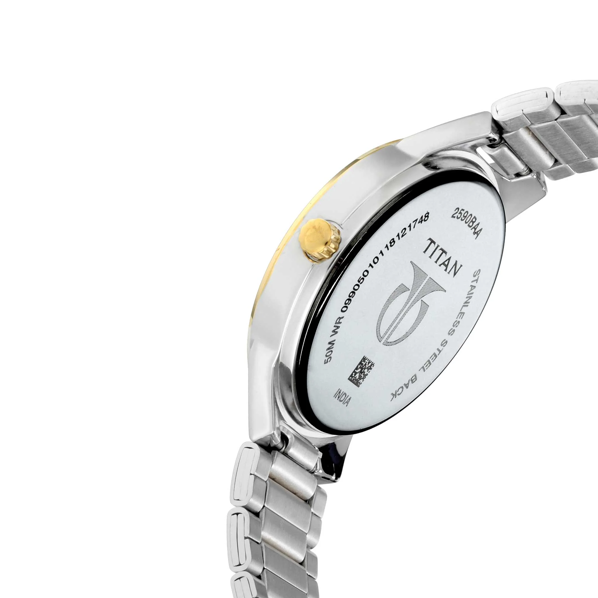 Titan Workwear White Dial Moonphase Stainless Steel Strap watch for Women - Image 4