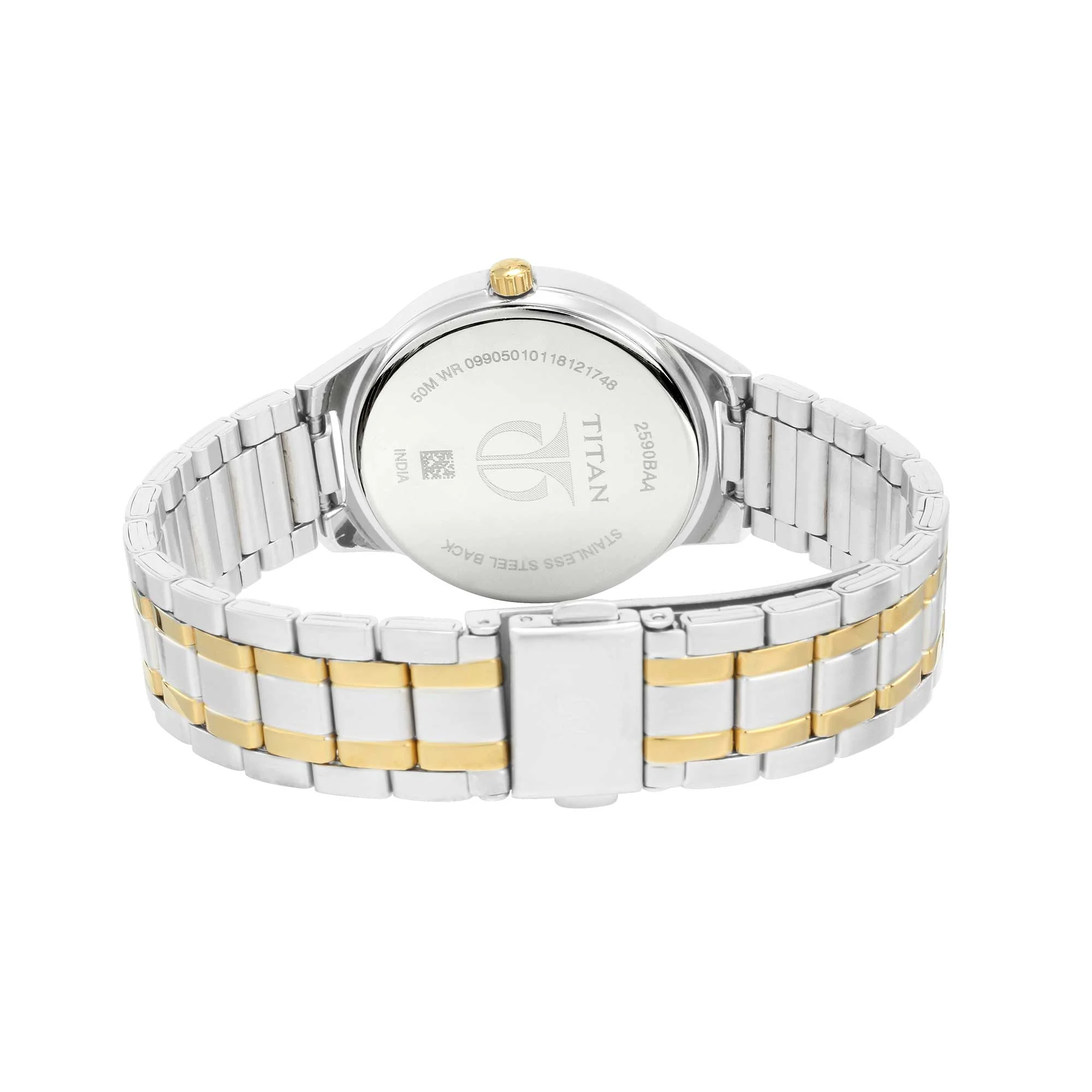 Titan Workwear White Dial Moonphase Stainless Steel Strap watch for Women - Image 5