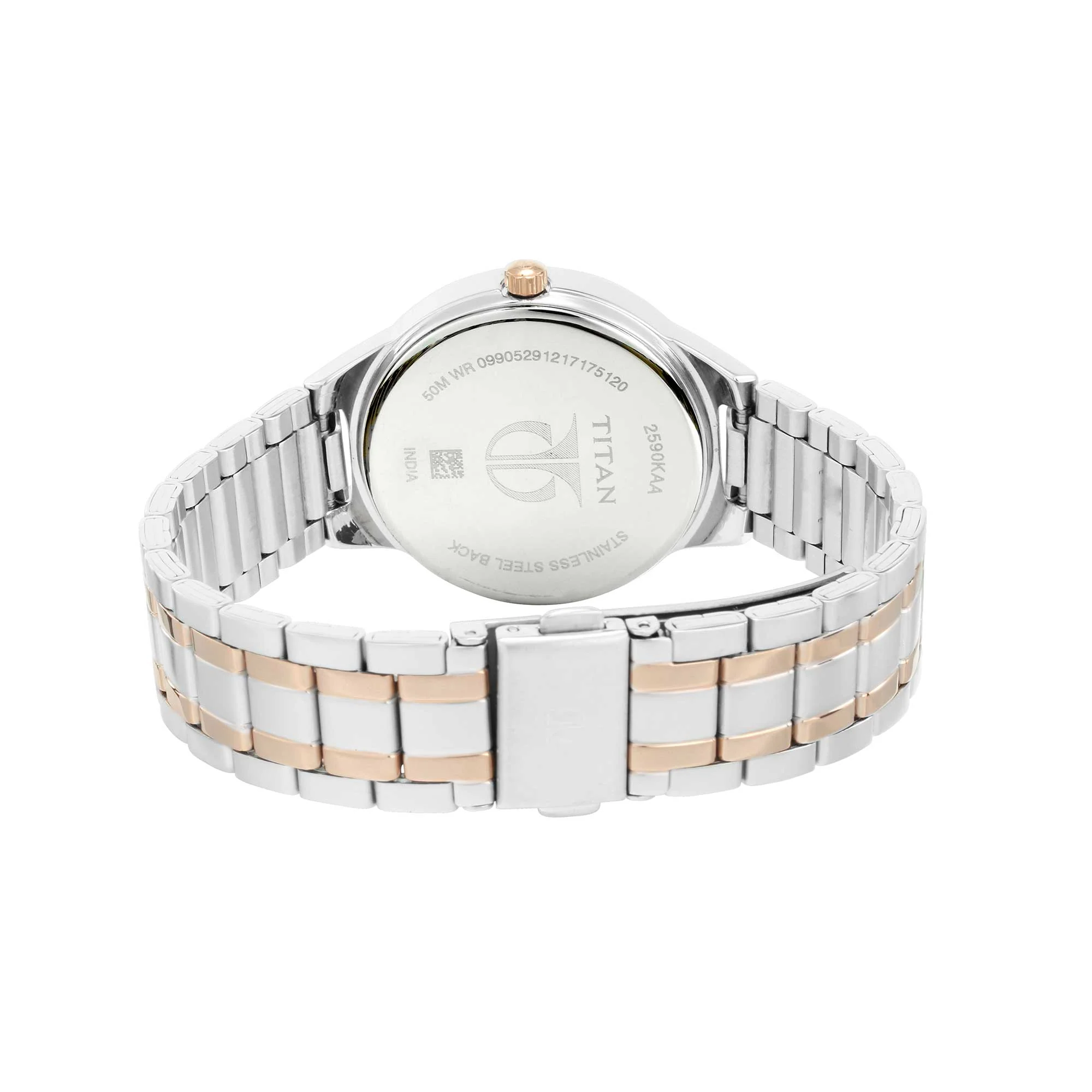 Titan Workwear White Moonphase Stainless Steel Strap watch for Women - Image 5