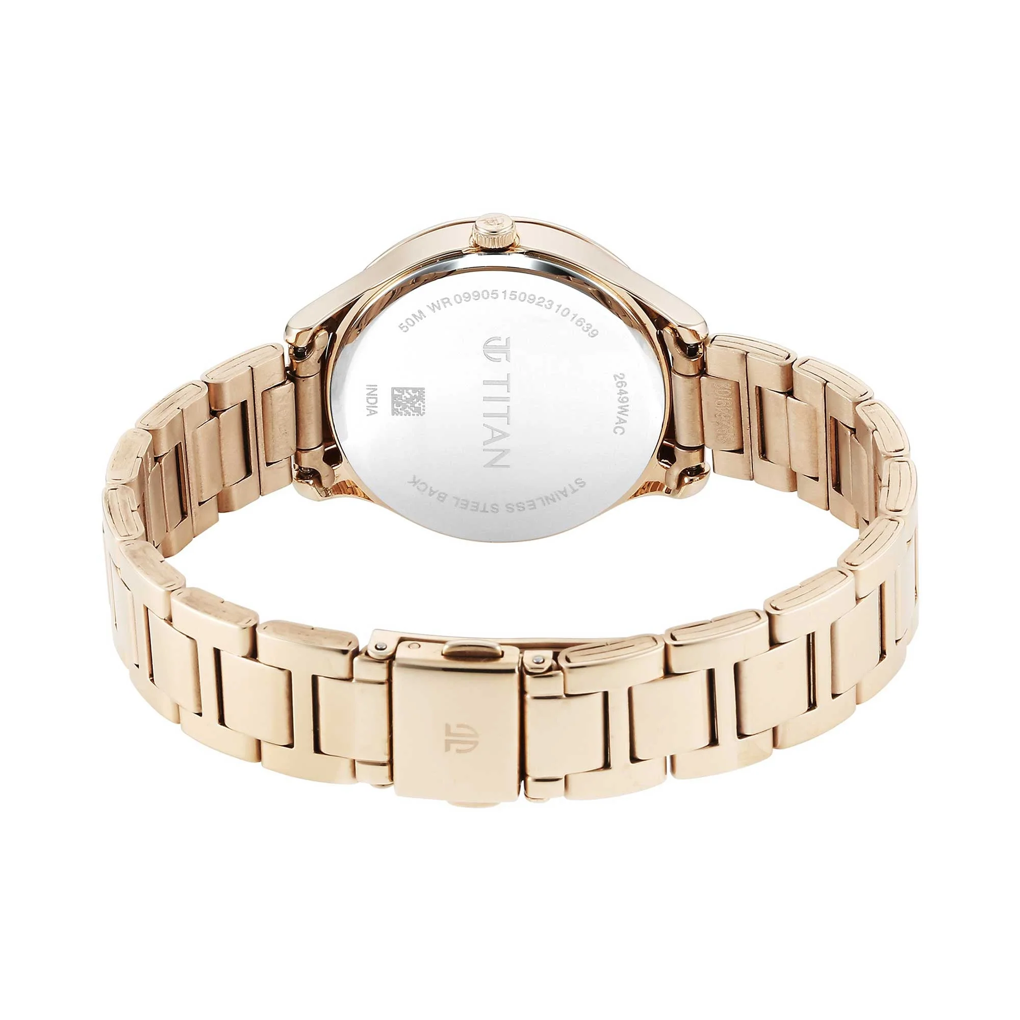 Titan Yin & Yang Light Champange Dial Analog Leather Strap Watch for Women - Image 6