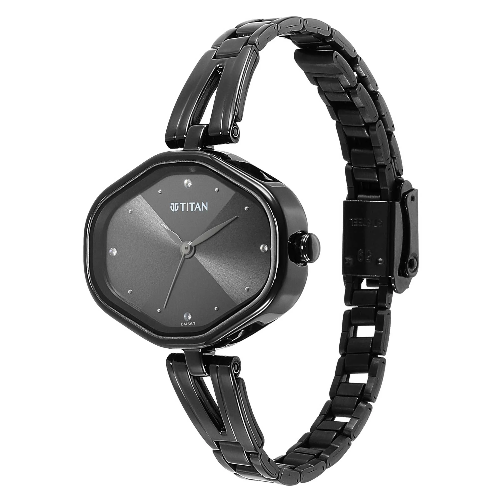 Women Karishma Black Dial Metal Strap Watch - Image 4